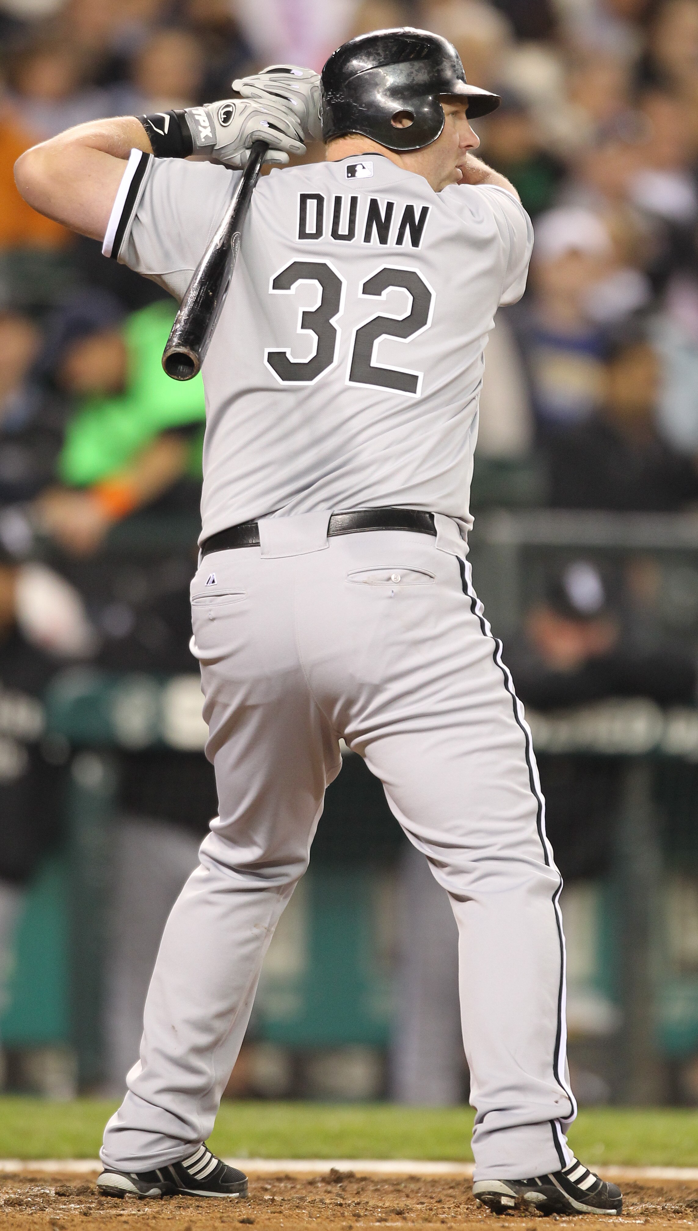 SEATTLE - MAY 06:  Adam Dunn #32 of the Chicago White Sox bats against the Seattle Mariners at Safeco Field on May 6, 2011 in Seattle, Washington. The Mariners won 3-2. (Photo by Otto Greule Jr/Getty Images)