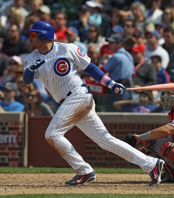 CHICAGO, IL - MAY 08: Aramis Ramirez #16 of the Chicago Cubs takes a swing against the Cincinnati Reds at Wrigley Field on May 8, 2011 in Chicago, Illinois. The Reds defeated the Cubs 2-0. (Photo by Jonathan Daniel/Getty Images)