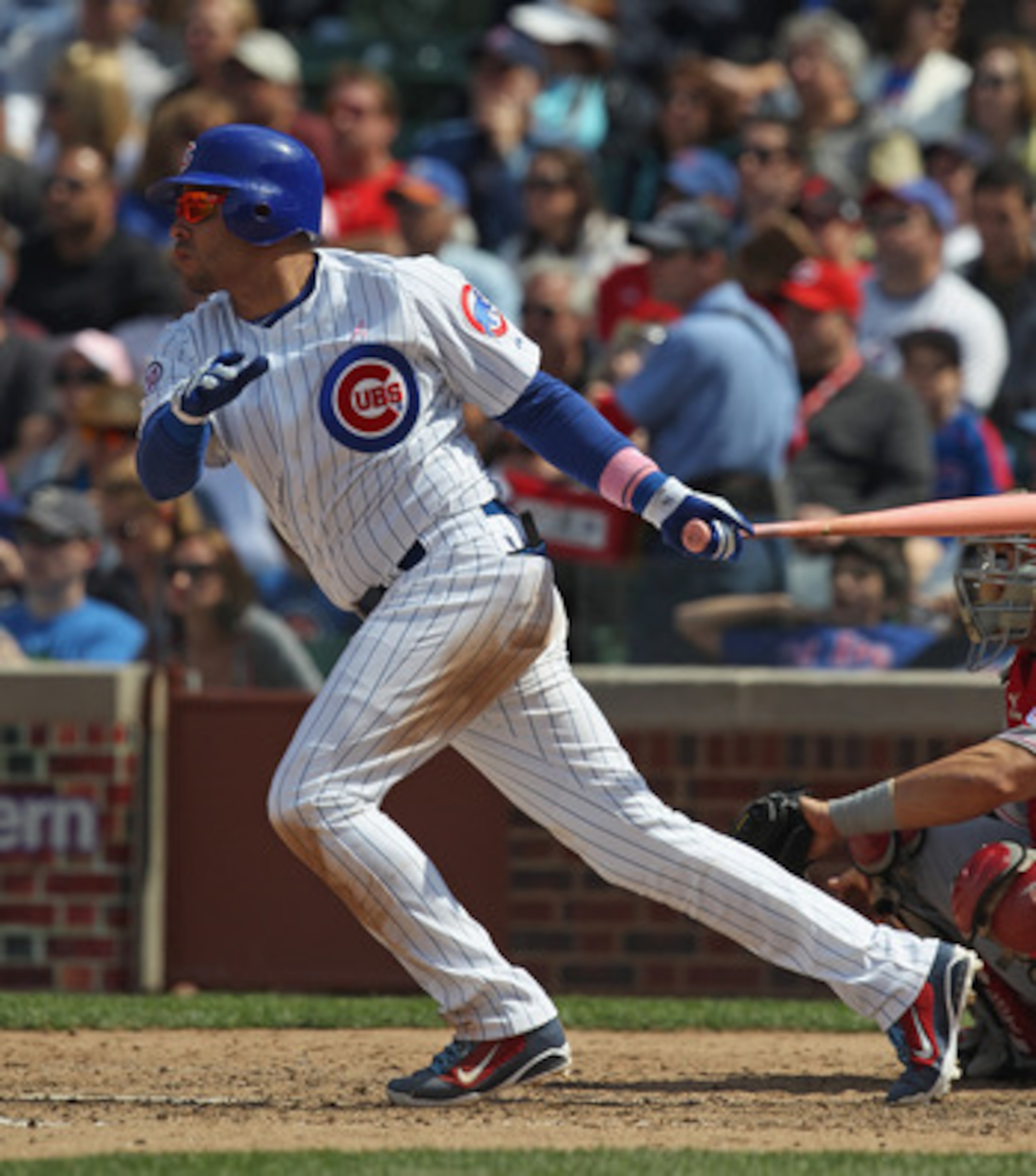 CHICAGO, IL - MAY 08: Aramis Ramirez #16 of the Chicago Cubs takes a swing against the Cincinnati Reds at Wrigley Field on May 8, 2011 in Chicago, Illinois. The Reds defeated the Cubs 2-0. (Photo by Jonathan Daniel/Getty Images)