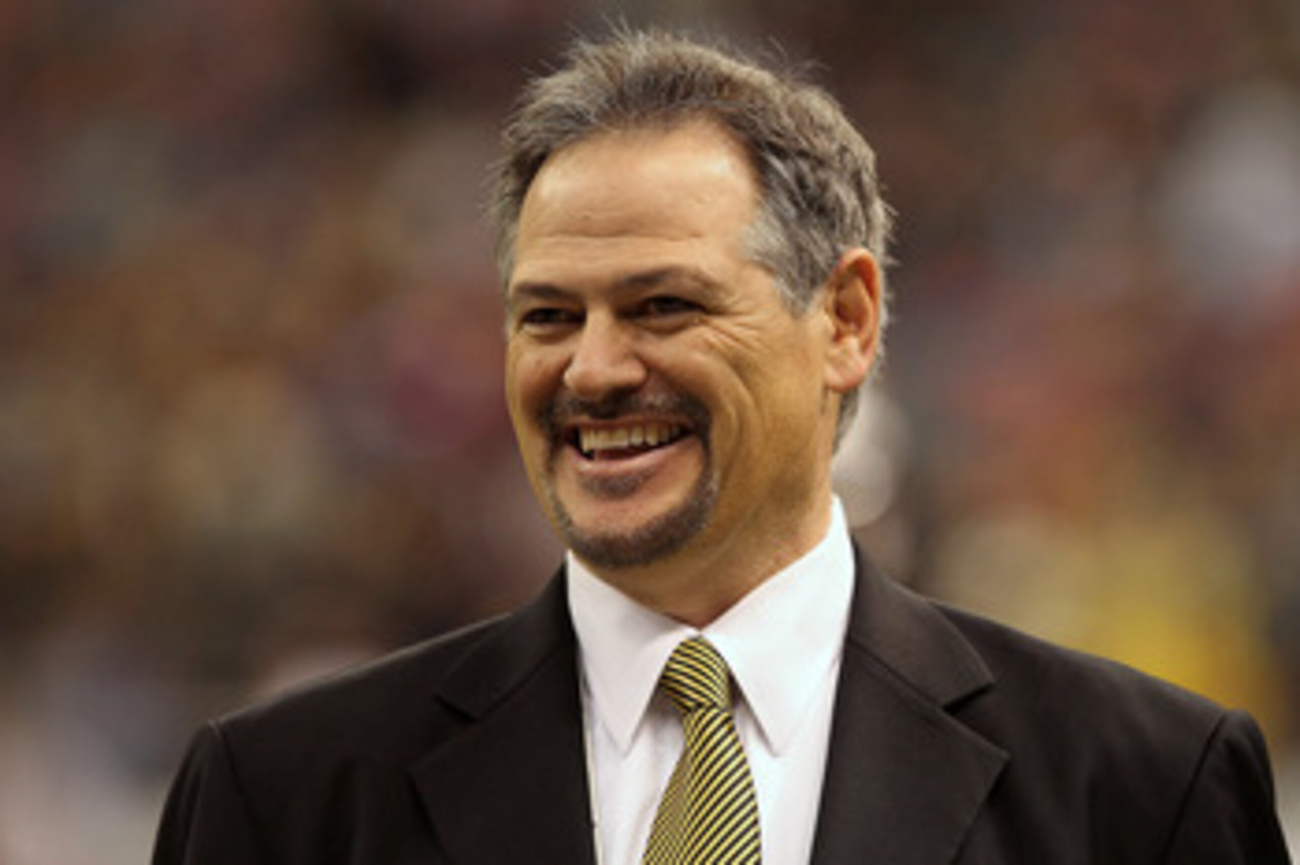 NEW ORLEANS, LA - OCTOBER 31: General manager Mickey Loomis of the New Orleans Saints walks the sidelines prior to the game against the Pittsburgh Steelers at the Louisiana Superdome on October 31, 2010 in New Orleans, Louisiana. (Photo by Matthew Sharpe/