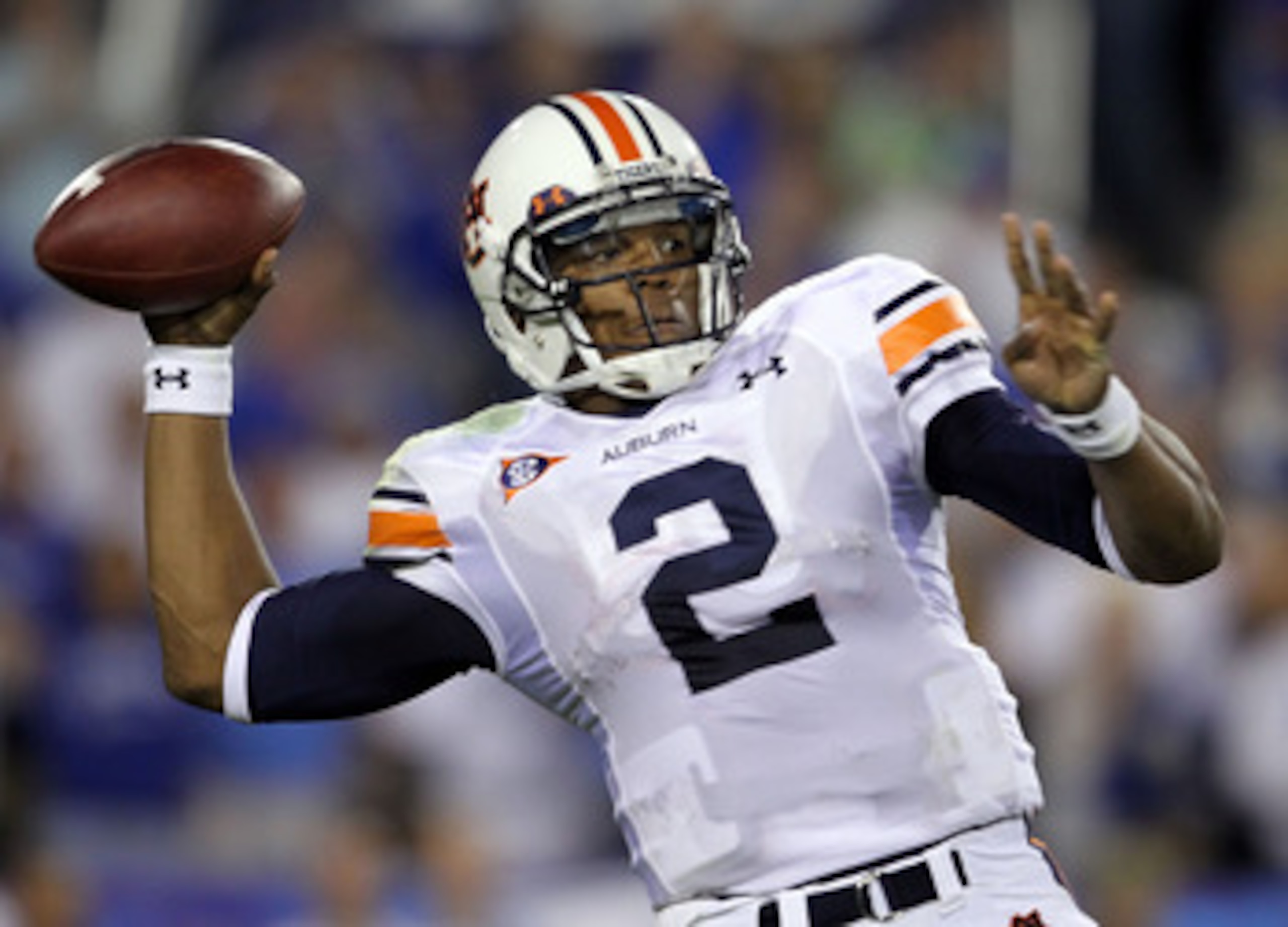 LEXINGTON, KY - OCTOBER 09:  Cam Newton #2 of the Auburn Tigers throws a pass during the SEC game against the Kentucky Wildcats at Commonwealth Stadium on October 9, 2010 in Lexington, Kentucky.  (Photo by Andy Lyons/Getty Images)