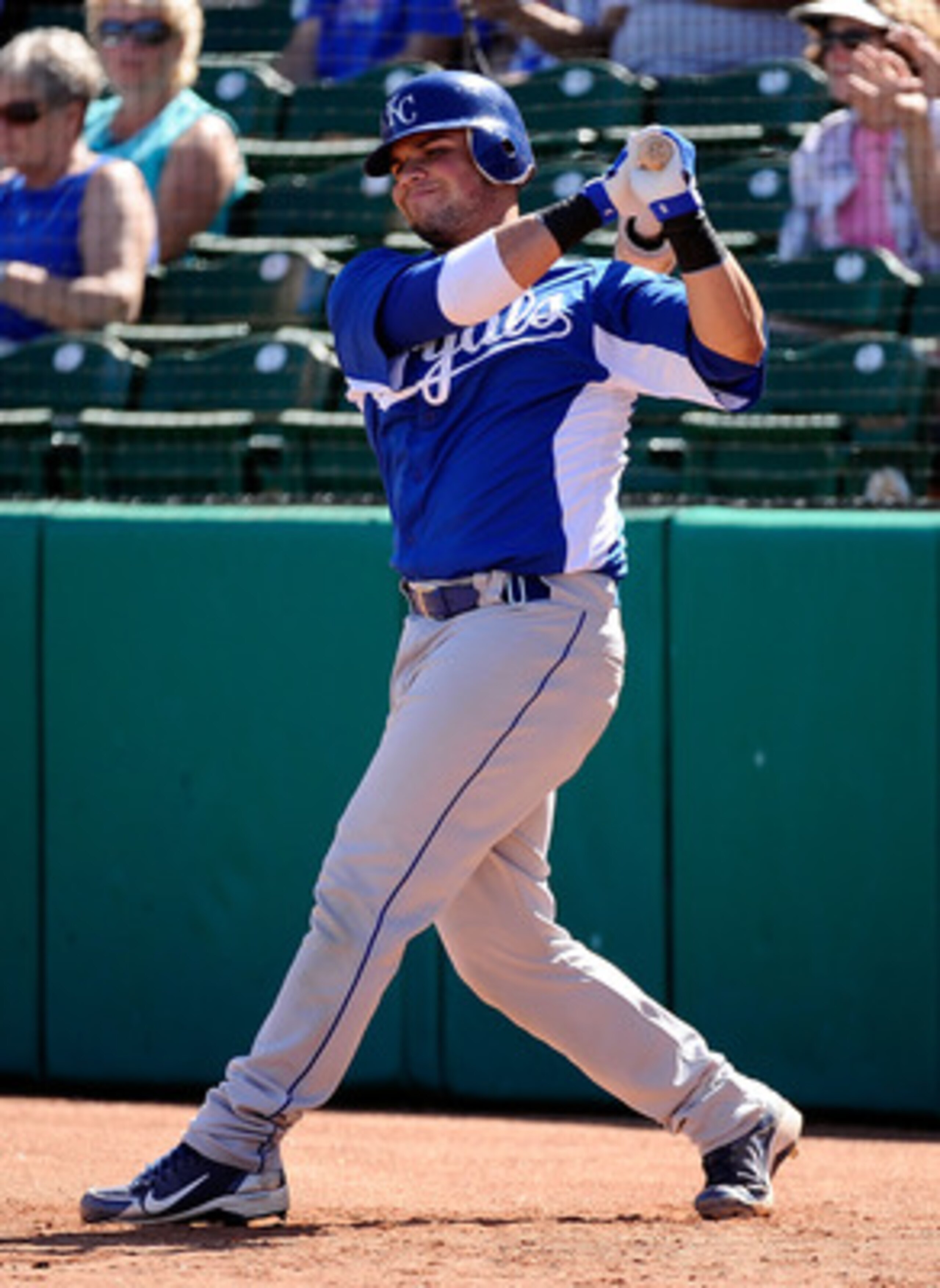 DETROIT, MI - APRIL 08:  Alex Gordon #4 of the Kansas City Royals smiles from the dugout while playing the Detroit Tigers at Comerica Park on April 8, 2011 in Detroit, Michigan.  (Photo by Gregory Shamus/Getty Images)