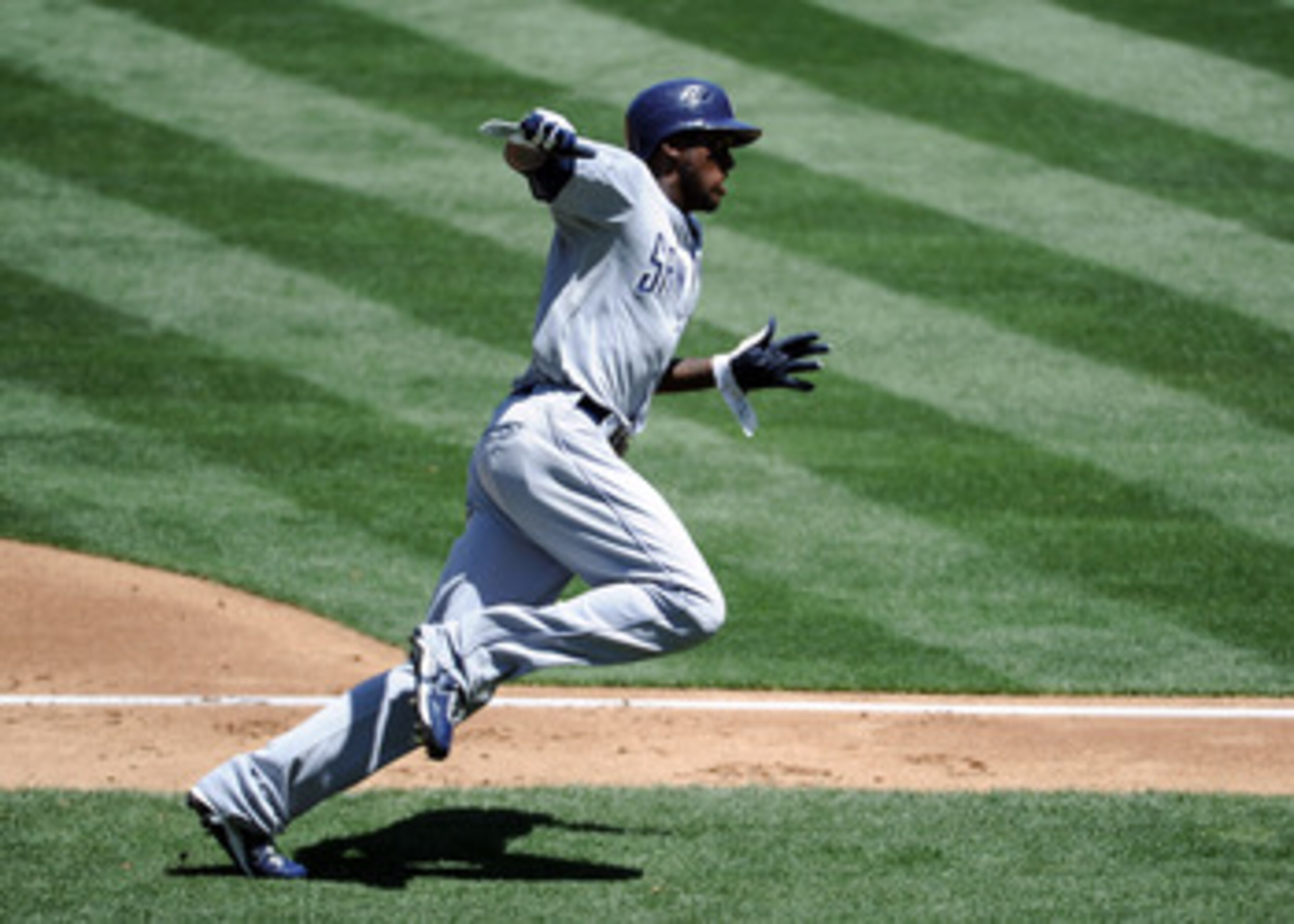 LOS ANGELES, CA - MAY 01:  Cameron Maybin #24 of the San Diego Padres runs home to score a run for a 3-0 lead over the Los Angeles Dodgers during the second inning at Dodger Stadium on May 1, 2011 in Los Angeles, California.  (Photo by Harry How/Getty Ima