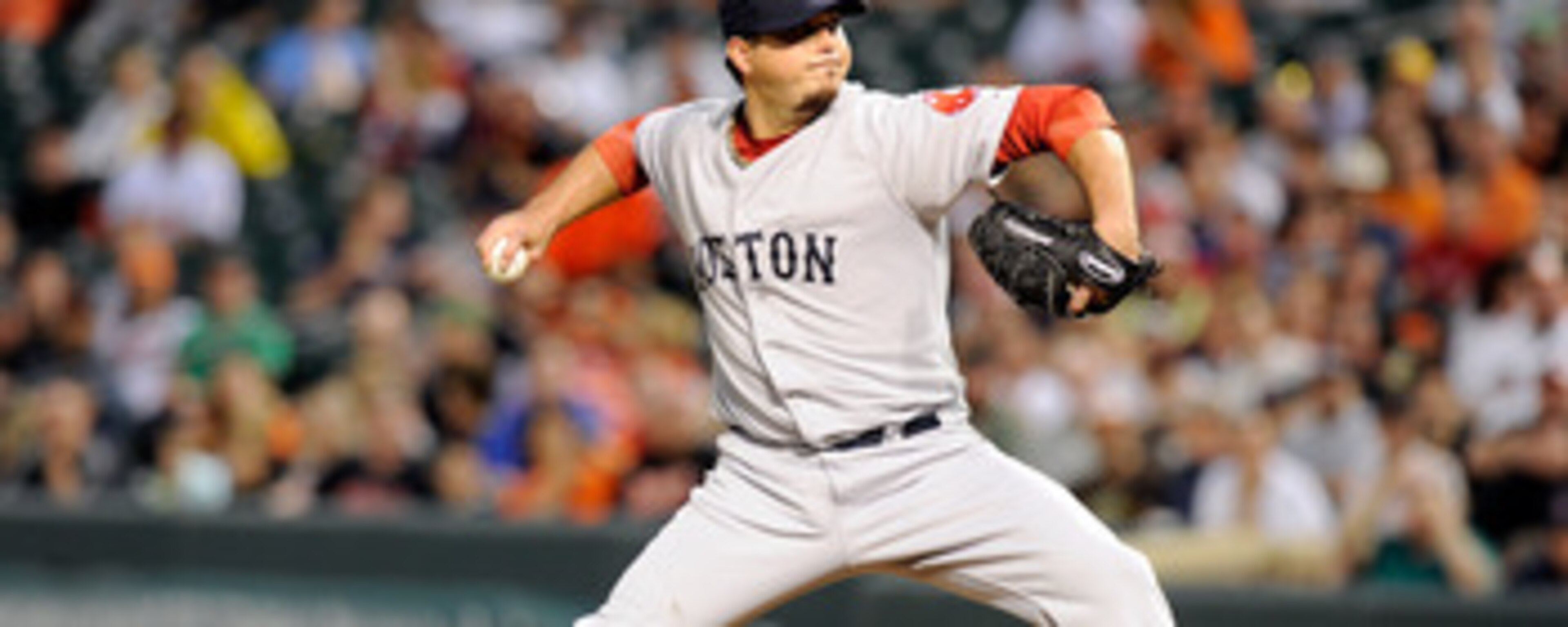 BALTIMORE, MD - APRIL 27:  Josh Beckett #19 of the Boston Red Sox pitches against the Baltimore Orioles at Oriole Park at Camden Yards on April 27, 2011 in Baltimore, Maryland.  (Photo by Greg Fiume/Getty Images)