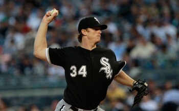 NEW YORK, NY - APRIL 26: Gavin Floyd #34 of the Chicago White Sox pitches against the New York Yankees at Yankee Stadium on April 26, 2011 in the Bronx borough of New York City. (Photo by Chris Trotman/Getty Images) NEW YORK, NY - APRIL 26: Gavin Floyd #34 of the Chicago White Sox pitches against the New York Yankees at Yankee Stadium on April 26, 2011 in the Bronx borough of New York City. (Photo by Chris Trotman/Getty Images)