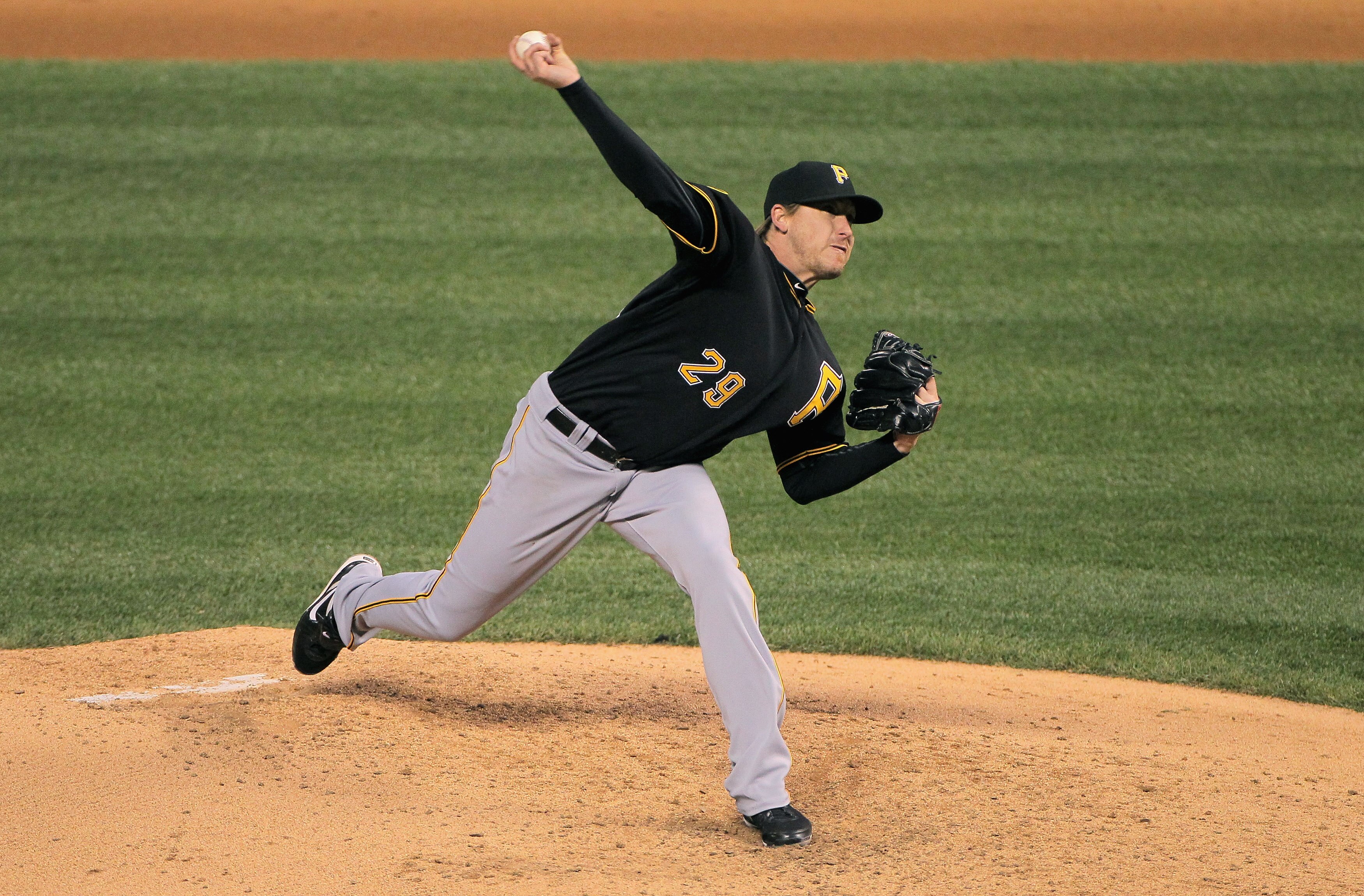 DENVER, CO - APRIL 29:  Starting pitcher Kevin Correia #29 of the Pittsburgh Pirates works against the Colorado Rockies at Coors Field on April 29, 2011 in Denver, Colorado. The Pirates defeated the Rockies 3-0.  (Photo by Doug Pensinger/Getty Images)