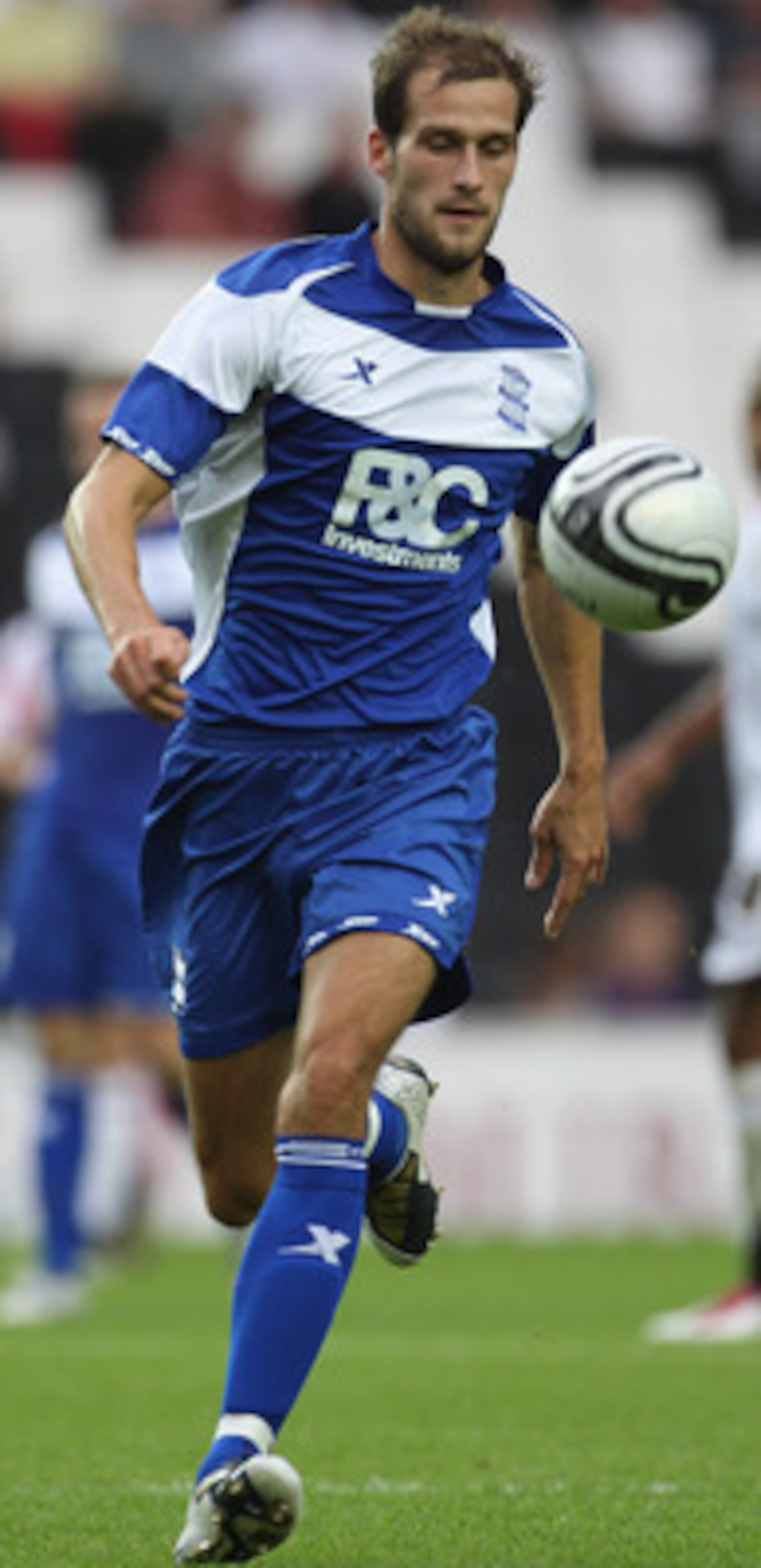 MILTON KEYNES, ENGLAND - AUGUST 03:  Roger Johnson of Birmingham City during a Pre-Season Friendly match between MK Dons and Birmingham City at the Stadiummk on August 3, 2010 in Milton Keynes, England.  (Photo by Phil Cole/Getty Images)