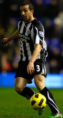 BIRMINGHAM, ENGLAND - FEBRUARY 15: Newcastle defender Jose Enrique in action during the Barclays Premier League match between Birmingham City and Newcastle United at St Andrews on February 15, 2011 in Birmingham, England. (Photo by Stu Forster/Getty Ima BIRMINGHAM, ENGLAND - FEBRUARY 15: Newcastle defender Jose Enrique in action during the Barclays Premier League match between Birmingham City and Newcastle United at St Andrews on February 15, 2011 in Birmingham, England. (Photo by Stu Forster/Getty Ima