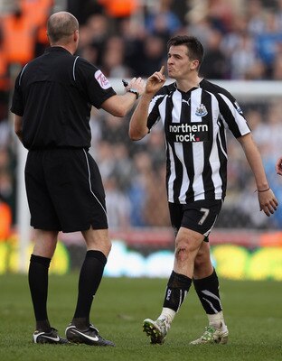 STOKE ON TRENT, ENGLAND - MARCH 19: Joey Barton argues with referee Lee Mason during the Barclays Premier League match between Stoke City and Newcastle United at Britannia Stadium on March 19, 2011 in Stoke on Trent, England. (Photo by Bryn Lennon/Getty STOKE ON TRENT, ENGLAND - MARCH 19: Joey Barton argues with referee Lee Mason during the Barclays Premier League match between Stoke City and Newcastle United at Britannia Stadium on March 19, 2011 in Stoke on Trent, England. (Photo by Bryn Lennon/Getty