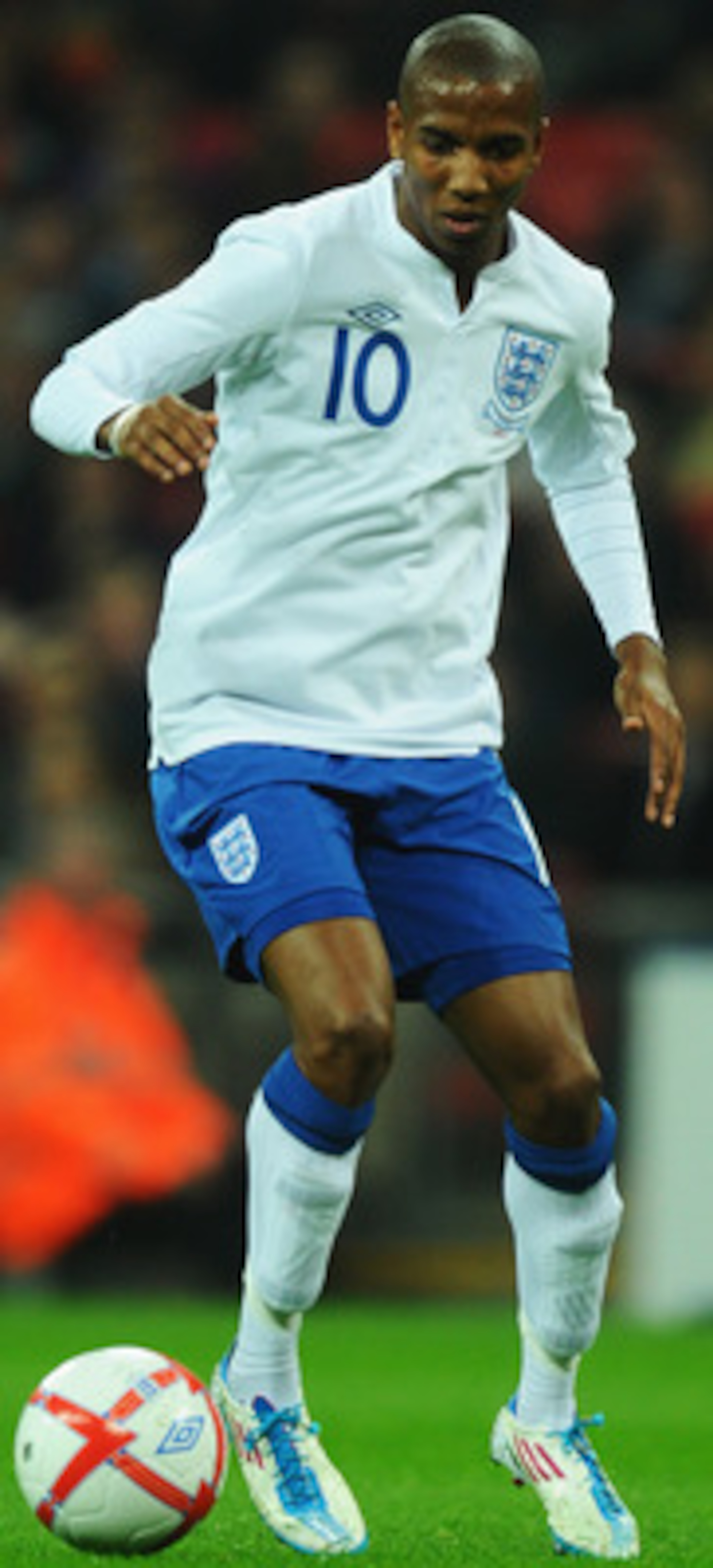 LONDON, ENGLAND - MARCH 29:  Ashley Young of England in action during the international friendly match between England and Ghana at Wembley Stadium on March 29, 2011 in London, England.  (Photo by Mike Hewitt/Getty Images)