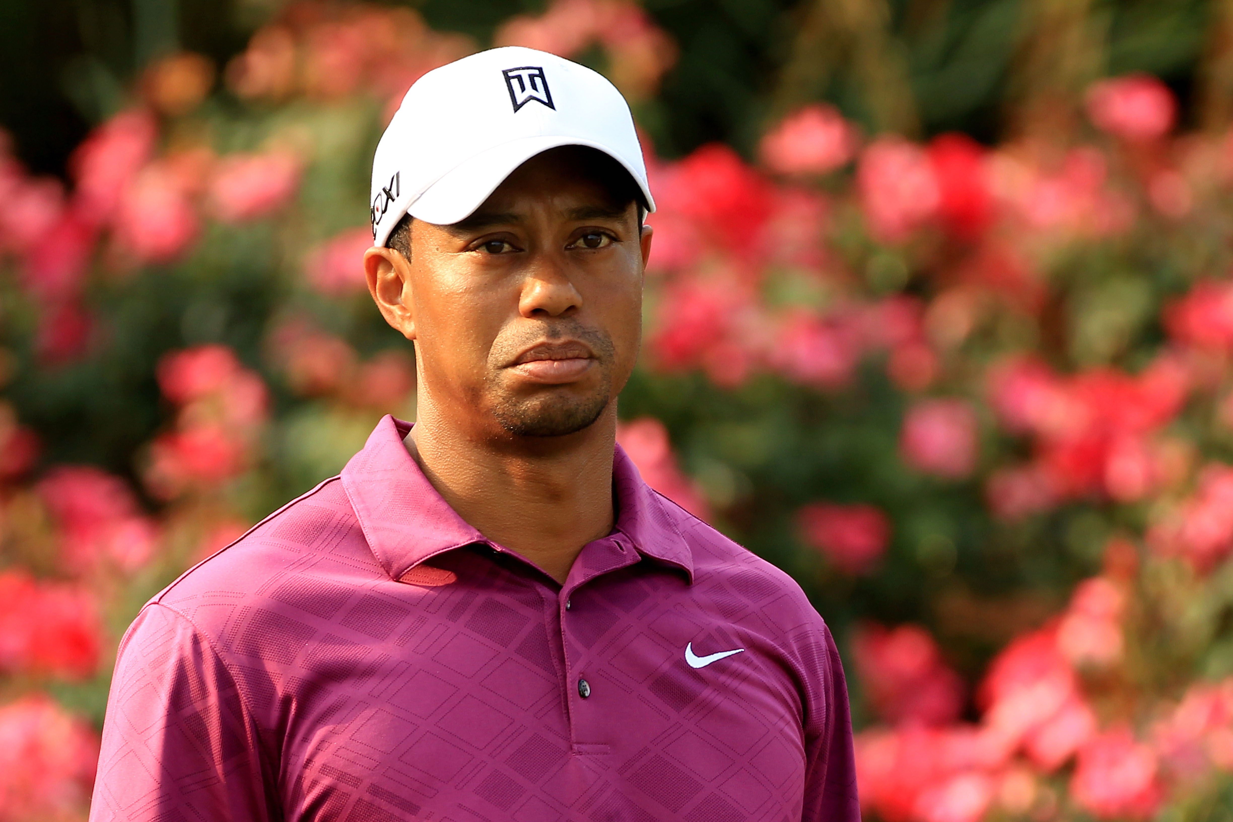 PONTE VEDRA BEACH, FL - MAY 11:  Tiger Woods looks on during a practice round prior to the start of THE PLAYERS Championship held at THE PLAYERS Stadium course at TPC Sawgrass on May 11, 2011 in Ponte Vedra Beach, Florida.  (Photo by Streeter Lecka/Getty