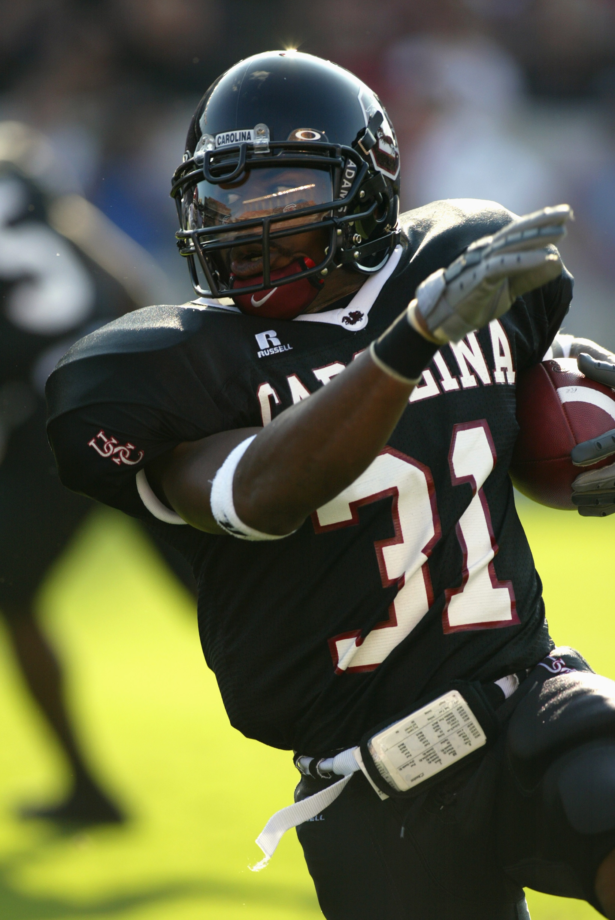 COLUMBIA, SC - SEPTEMBER 11:  Running back Demetris Summers #31 of the South Carolina Gamecocks runs upfield against the Georgia Bulldogs during their game at Williams-Brice Stadium on September 11, 2004 in Columbia, South Carolina. Georgia defeated South