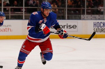 NEW YORK - MARCH 22:  Marian Gaborik #10 of the New York Rangers skates against the Florida Panthers on March 22, 2011 at Madison Square Garden in New York City, New York. Rangers defeated the Islanders 1-0.  (Photo by Mike Stobe/Getty Images)