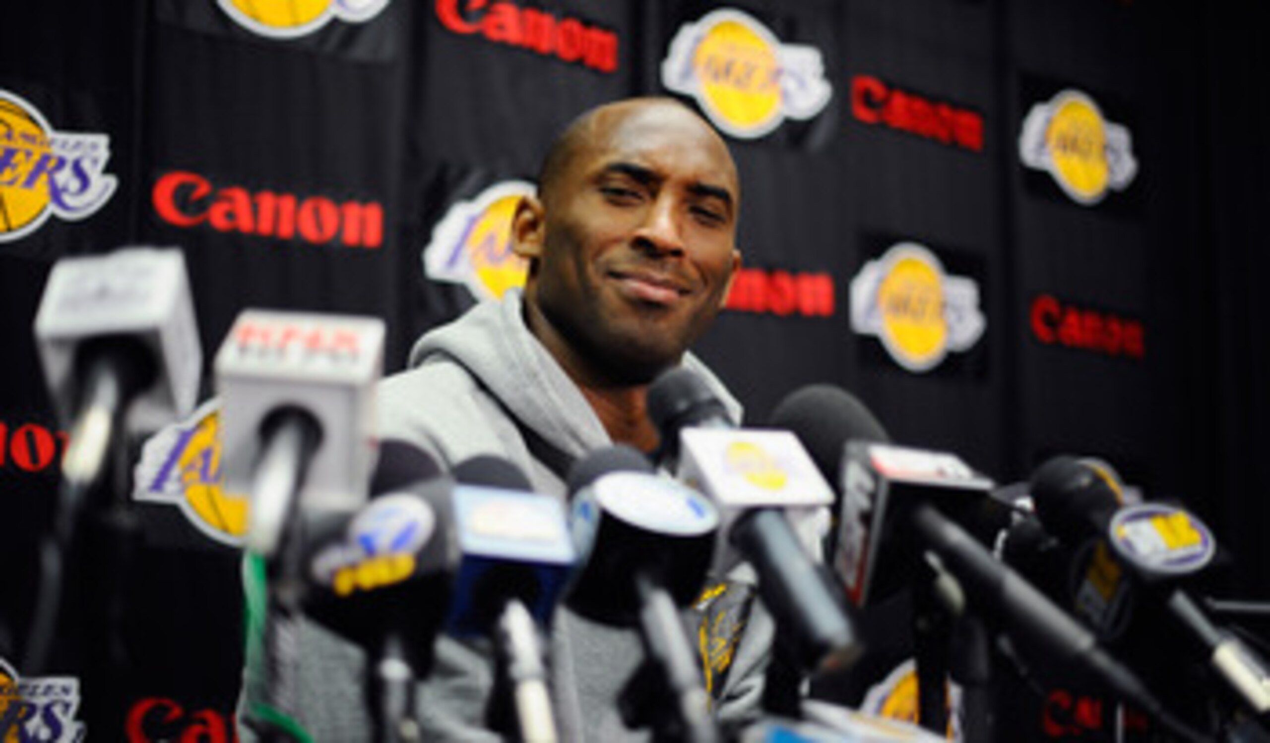 EL SEGUNDO, CA - MAY 11:  Kobe Bryant #24 of the Los Angeles Lakers speaks during a news conference at the Lakers training facility on May 11, 2011 in El Segundo, California. The Lakers were swept out of their best of seven series with the Dallas Maverick
