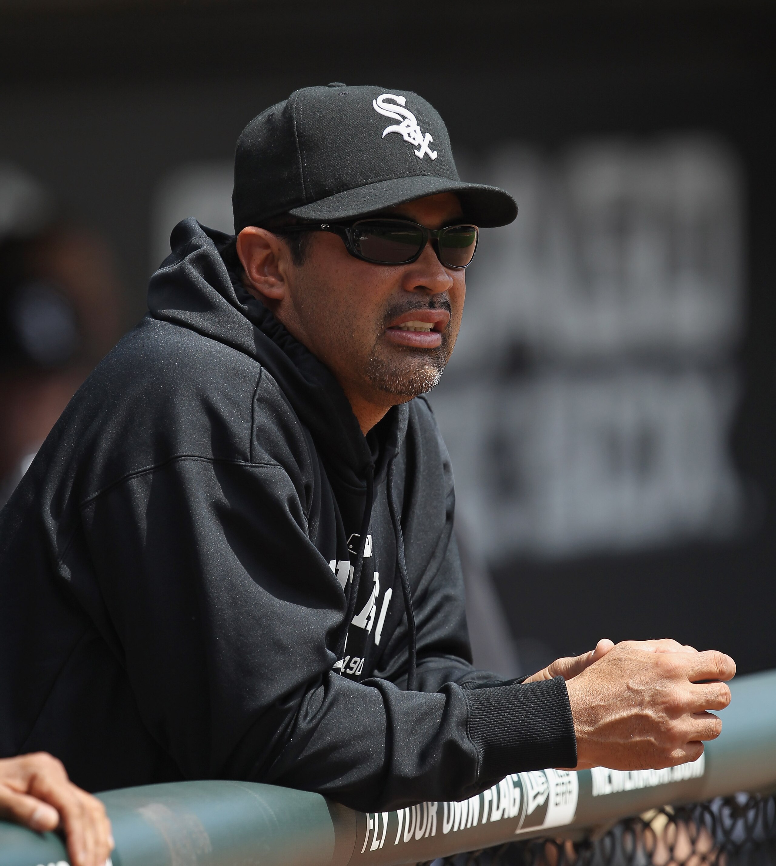 CHICAGO, IL - MAY 01: Manager Ozzie Guillen #13 of the Chicago White Sox returned to the bench after serving a two game suspension for a game against the Baltimore Orioles at U.S. Cellular Field on May 1, 2011 in Chicago, Illinois. The Orioles defeated th