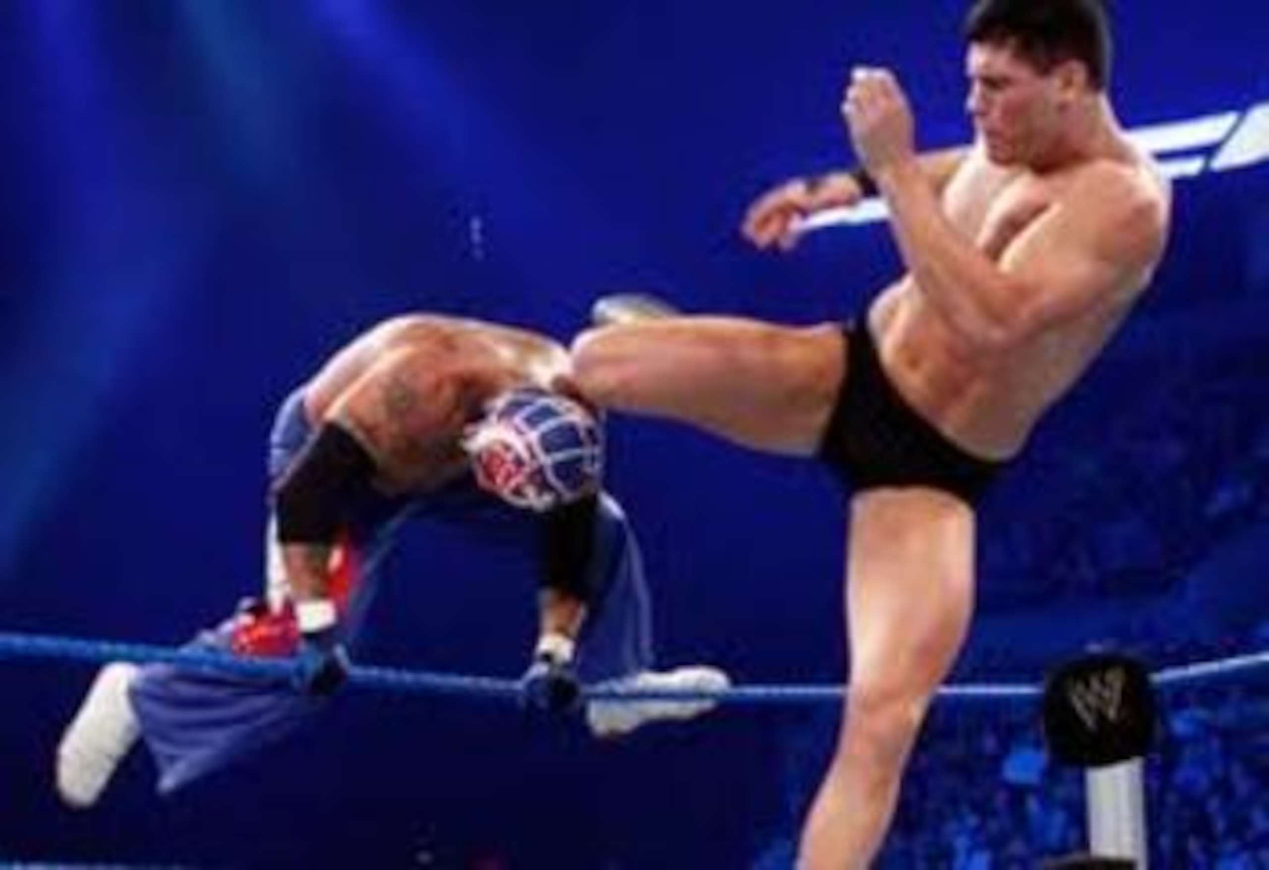 Cody Rhodes Kicks Rey Mysterio Mid-Flight