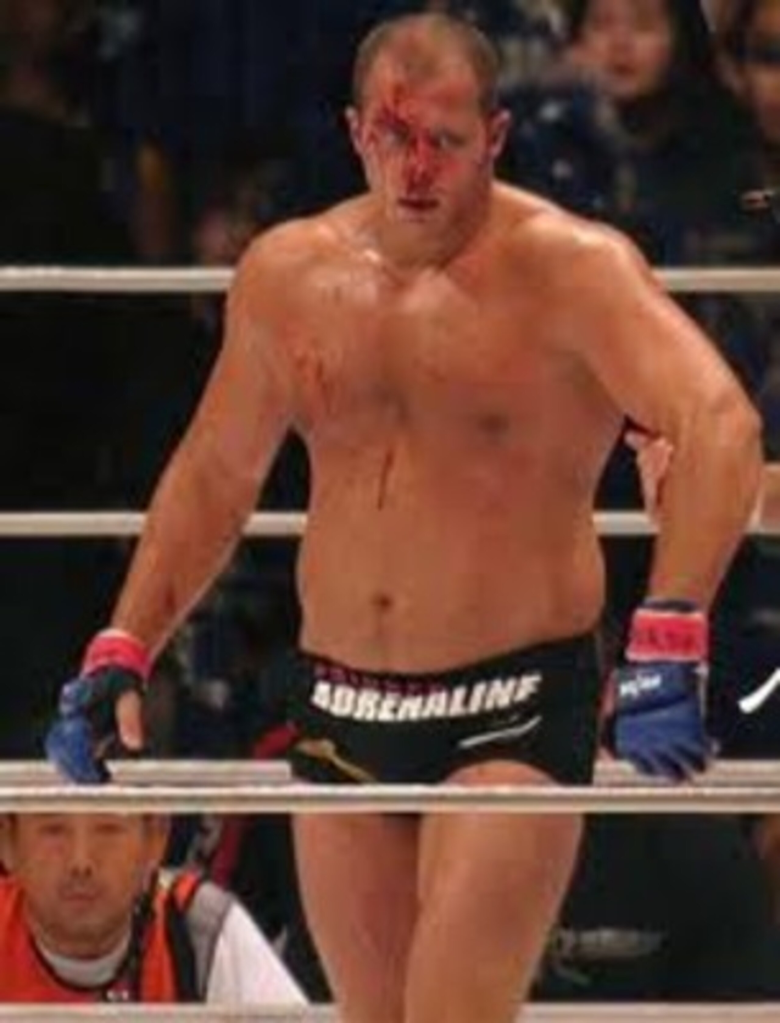 A bloodied Fedor Emelianenko in victory