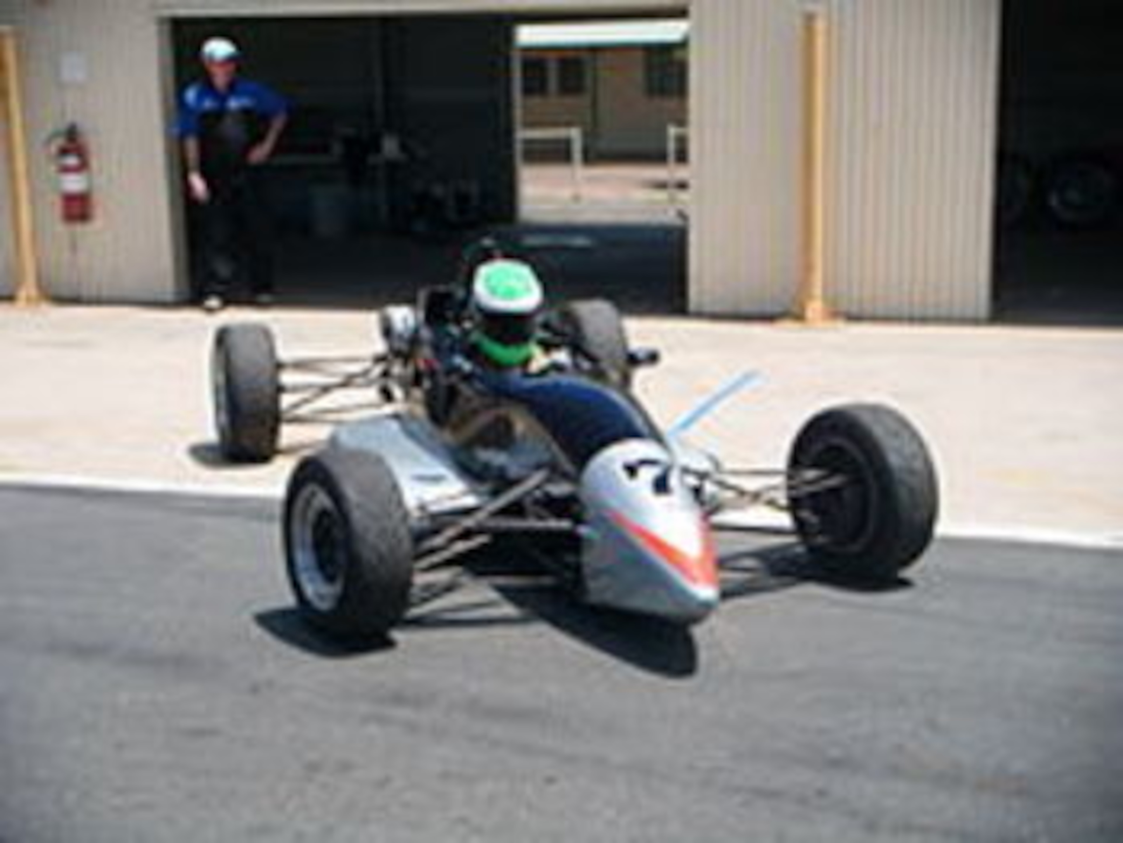 Patrick drove a Formula Ford similar to this car in 2000 at Brands Hatch, England. Patrick drove a Formula Ford similar to this car in 2000 at Brands Hatch, England.