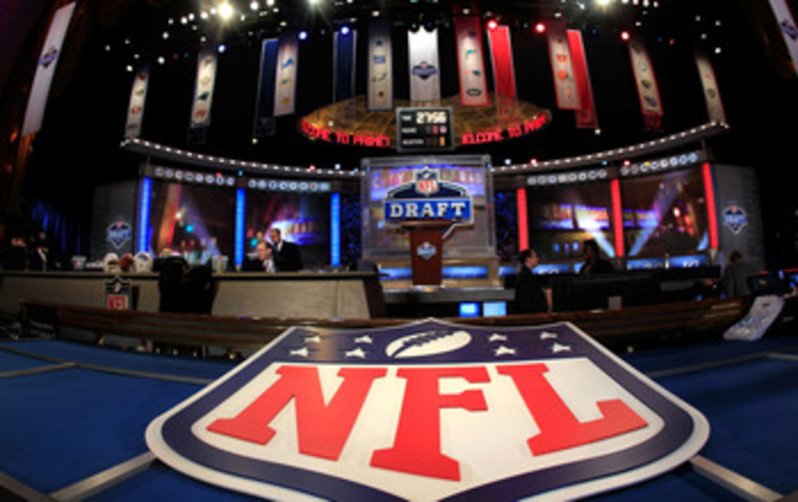 NEW YORK, NY - APRIL 28:  A general view of the draft stage during the 2011 NFL Draft at Radio City Music Hall on April 28, 2011 in New York City.  (Photo by Chris Trotman/Getty Images)
