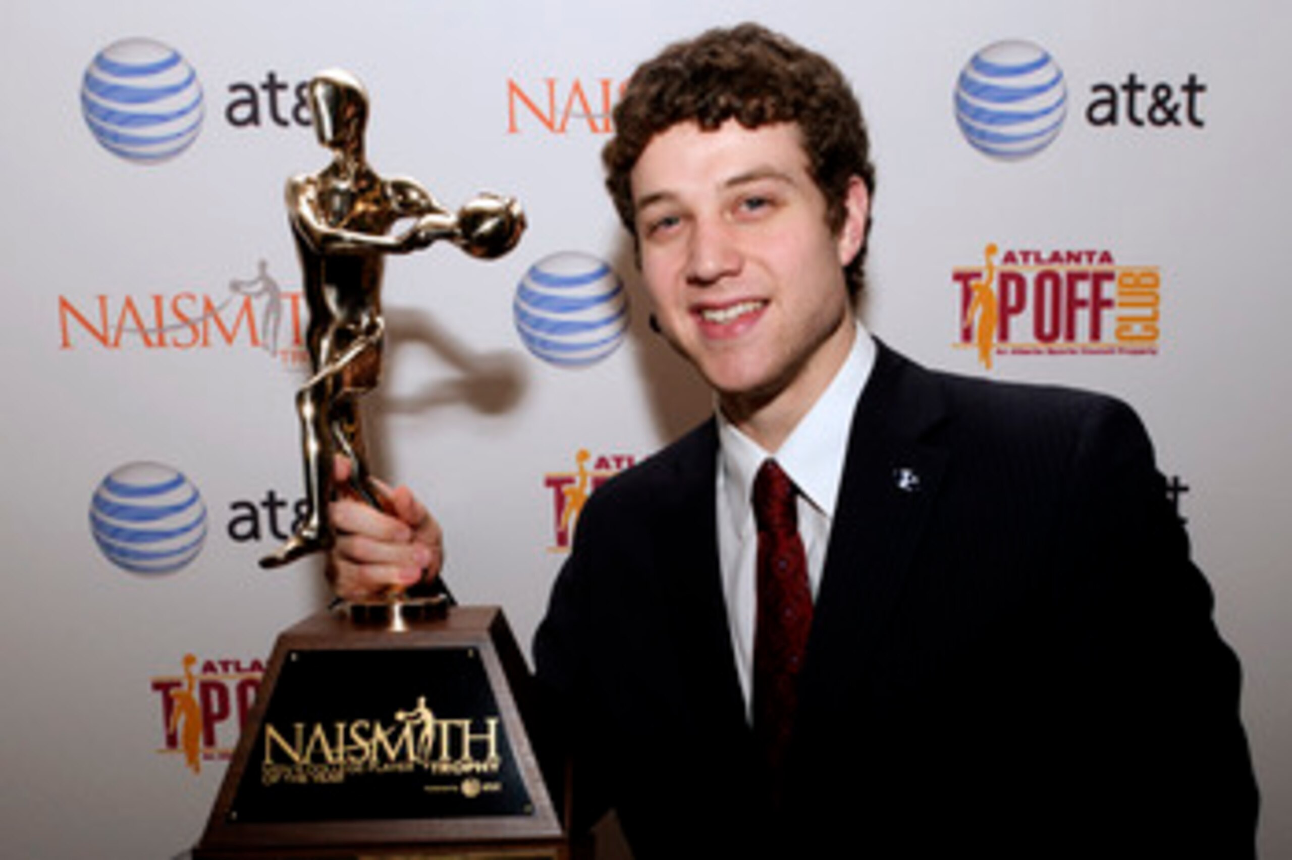 HOUSTON - APRIL 03: Jimmer Fredette of BYU received the 2011 Naismith Trophy Presented by AT&T at the NABC Guardians of the Game Awards Program on April 3, 2011 in Houston, Texas. (Photo by Bob Levey/Getty Images) HOUSTON - APRIL 03: Jimmer Fredette of BYU received the 2011 Naismith Trophy Presented by AT&T at the NABC Guardians of the Game Awards Program on April 3, 2011 in Houston, Texas. (Photo by Bob Levey/Getty Images)