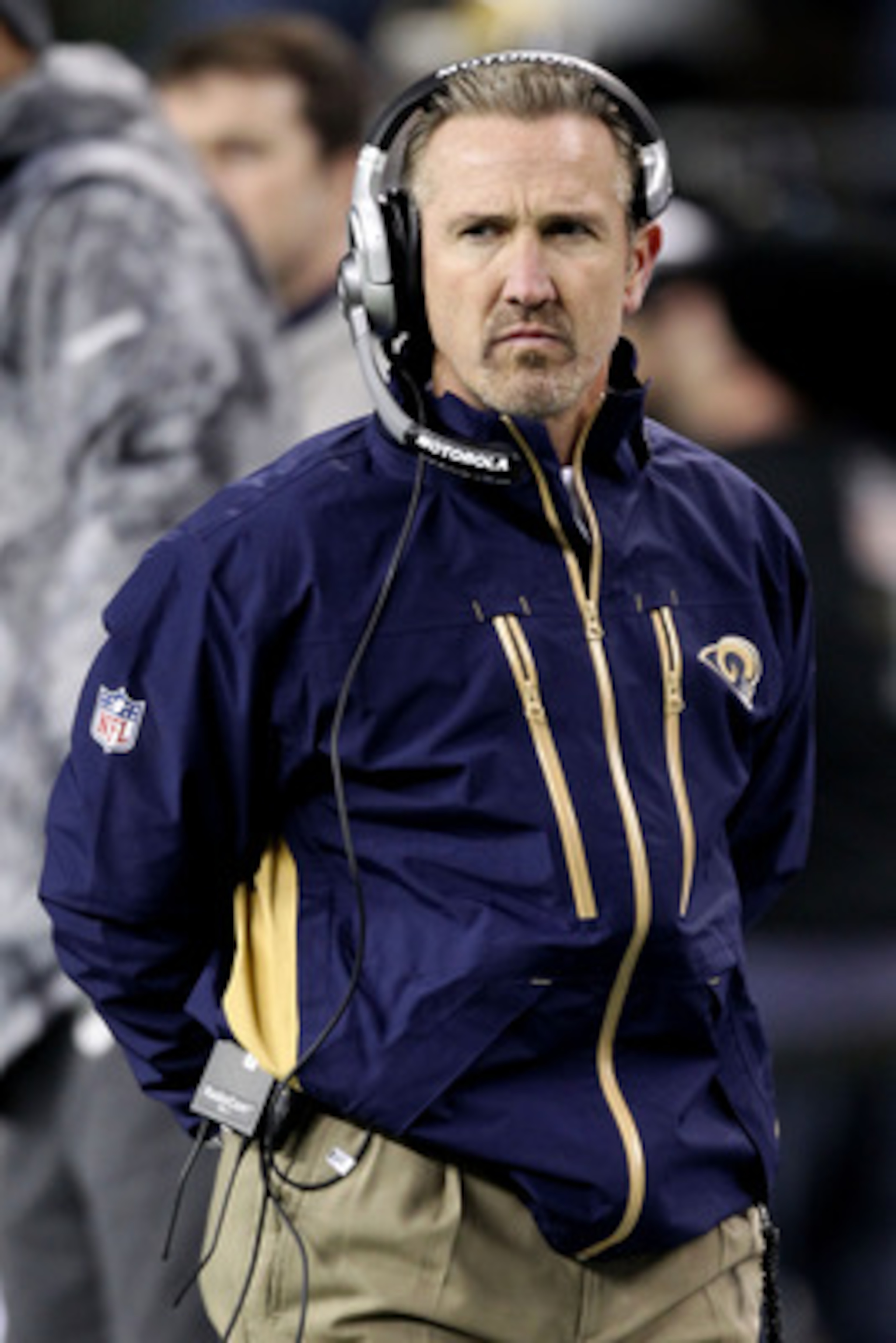SEATTLE, WA - JANUARY 02:  Head coach Steve Spagnuolo of the St. Louis Rams stands on the field during their game against the Seattle Seahawks at Qwest Field on January 2, 2011 in Seattle, Washington.  (Photo by Otto Greule Jr/Getty Images)