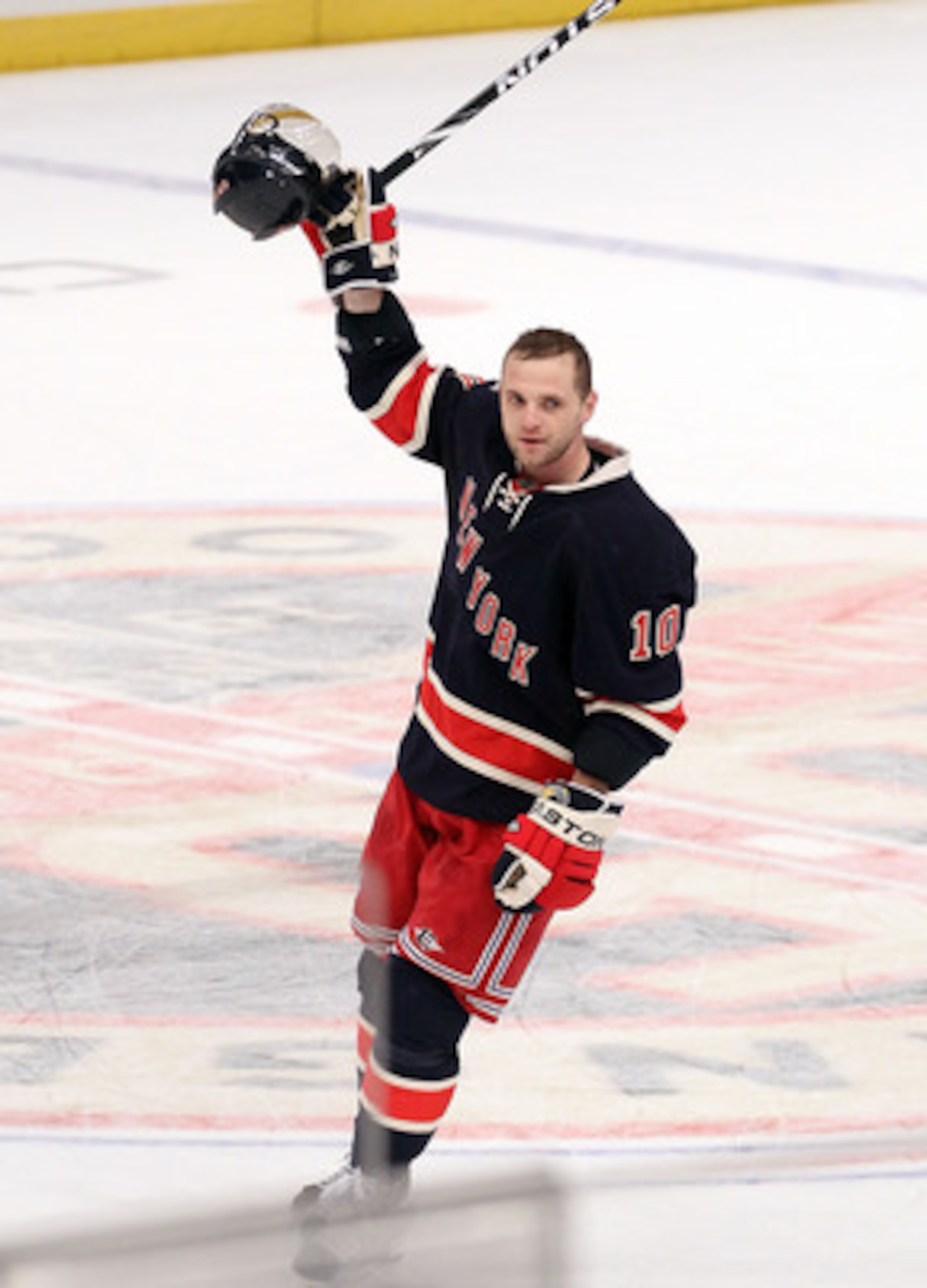 NEW YORK, NY - JANUARY 19:  Marian Gaborik #10 of the New York Rangers in a game against the Toronto Maple Leafs at Madison Square Garden on January 19, 2011 in New York City.  (Photo by Bruce Bennett/Getty Images)