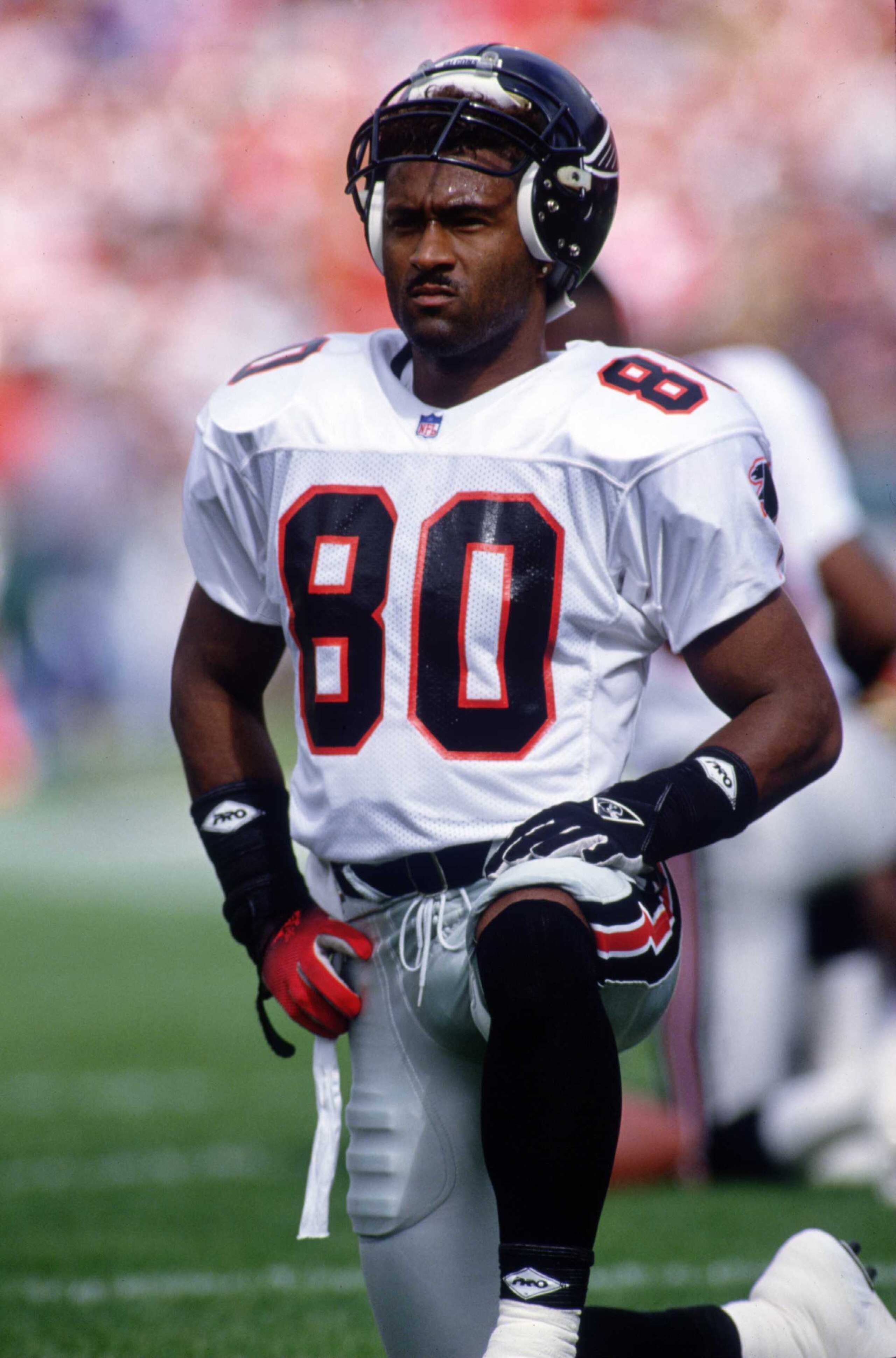 18 Oct 1992: ATLANTA FALCONS WIDE RECEIVER ANDRE RISON DURING THE FALCONS 56-17 LOSS TO THE SAN FRANCISCO 49ERS AT CANDLESTICK PARK IN SAN FRANCISCO, CALIFORNIA.
