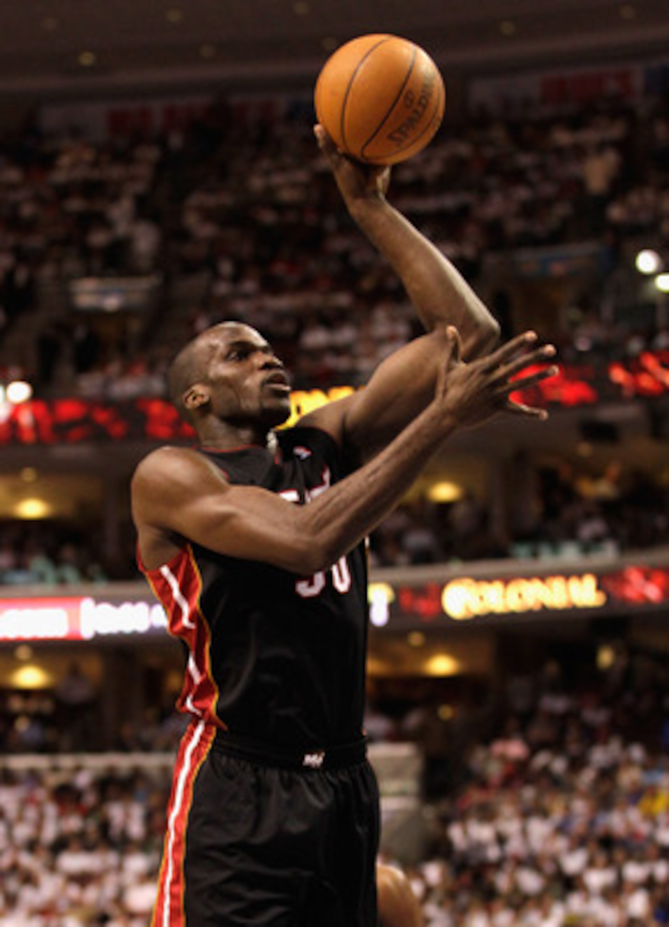 PHILADELPHIA, PA - APRIL 21: Joel Anthony #50 of the Miami Heat puts up a shot against the Philadelphia 76ers in Game Three of the Eastern Conference Quarterfinals during the 2011 NBA Playoffs at Wells Fargo Center on April 21, 2011 in Philadelphia, Penns