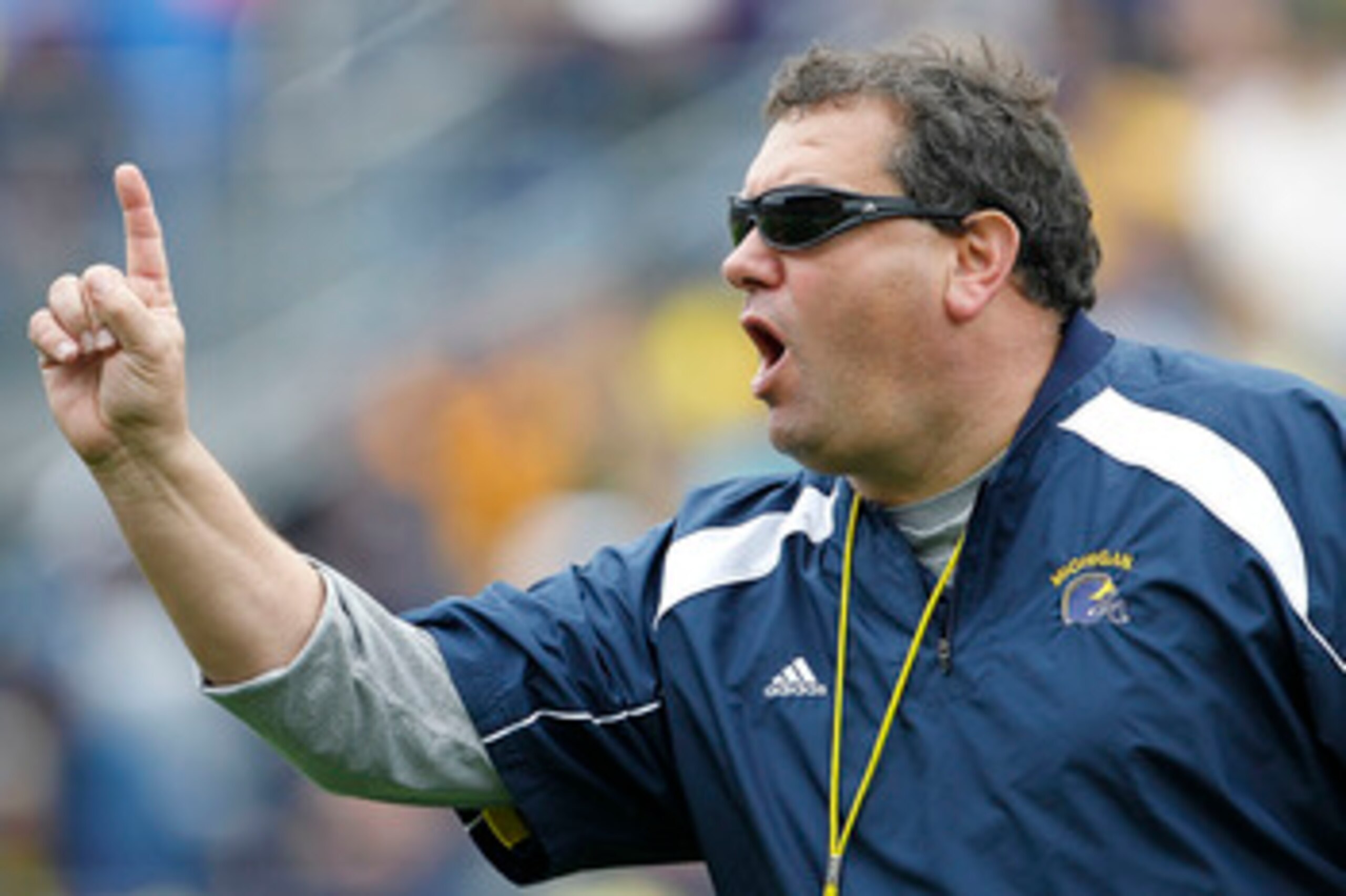 ANN ARBOR, MI - APRIL 16:  Head football coach Brady Hoke during the annual Spring Game at Michigan Stadium on April 16, 2011 in Ann Arbor, Michigan.  (Photo by Leon Halip/Getty Images)