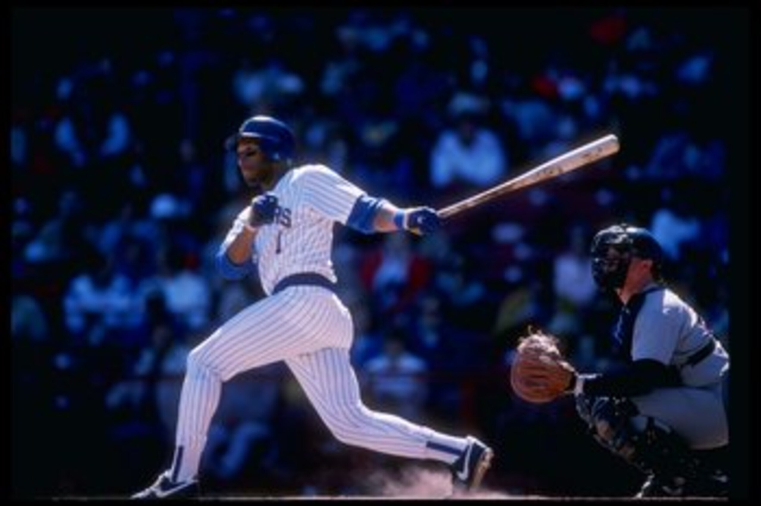 1988:  Outfielder Gary Sheffield of the Milwaukee Brewers swings the bat. Mandatory Credit: Allsport  /Allsport