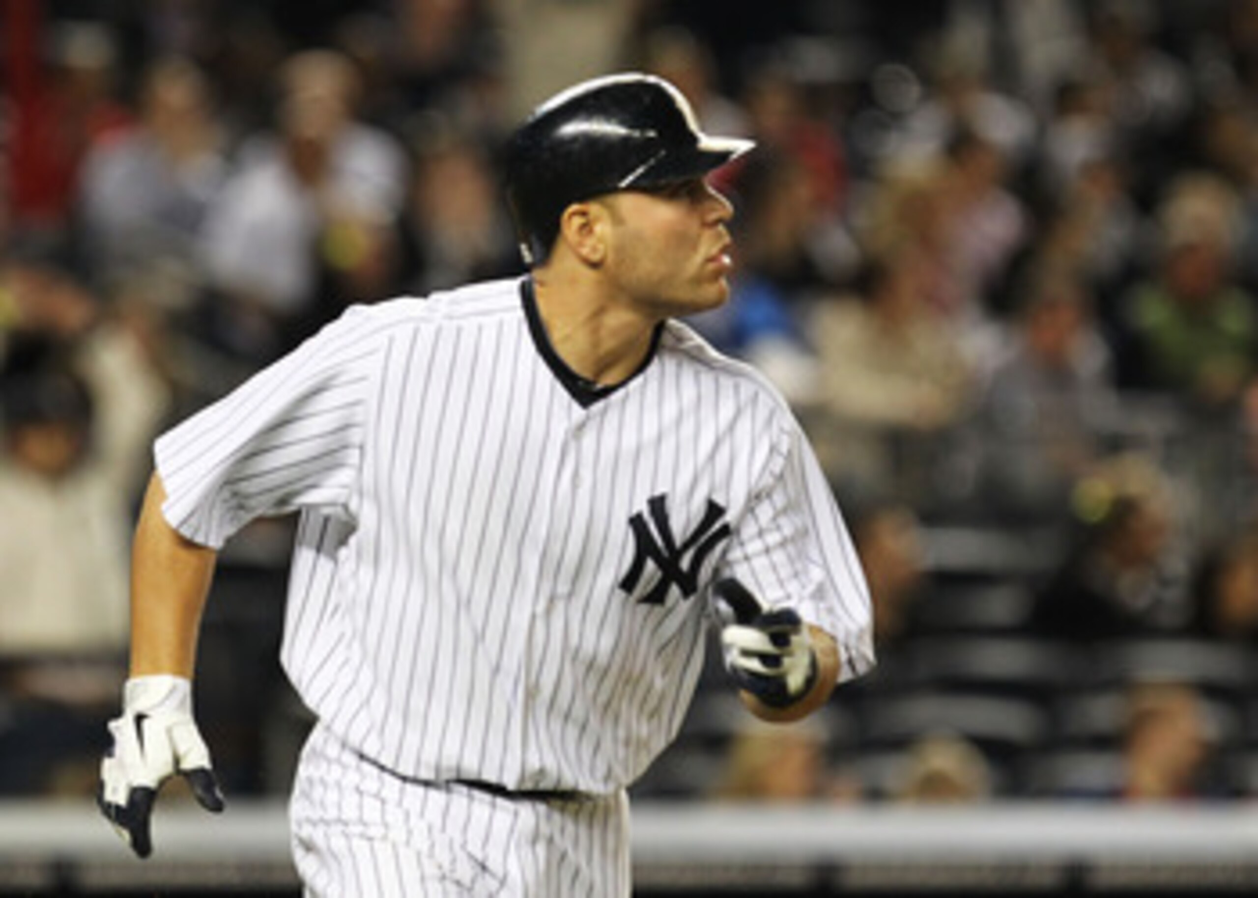NEW YORK, NY - MAY 13: Russell Martin #55 of the New York Yankees hits a two run home run against the Boston Red sox during their game on May 13, 2011 at Yankee Stadium in the Bronx borough of New York City. (Photo by Al Bello/Getty Images) NEW YORK, NY - MAY 13: Russell Martin #55 of the New York Yankees hits a two run home run against the Boston Red sox during their game on May 13, 2011 at Yankee Stadium in the Bronx borough of New York City. (Photo by Al Bello/Getty Images)