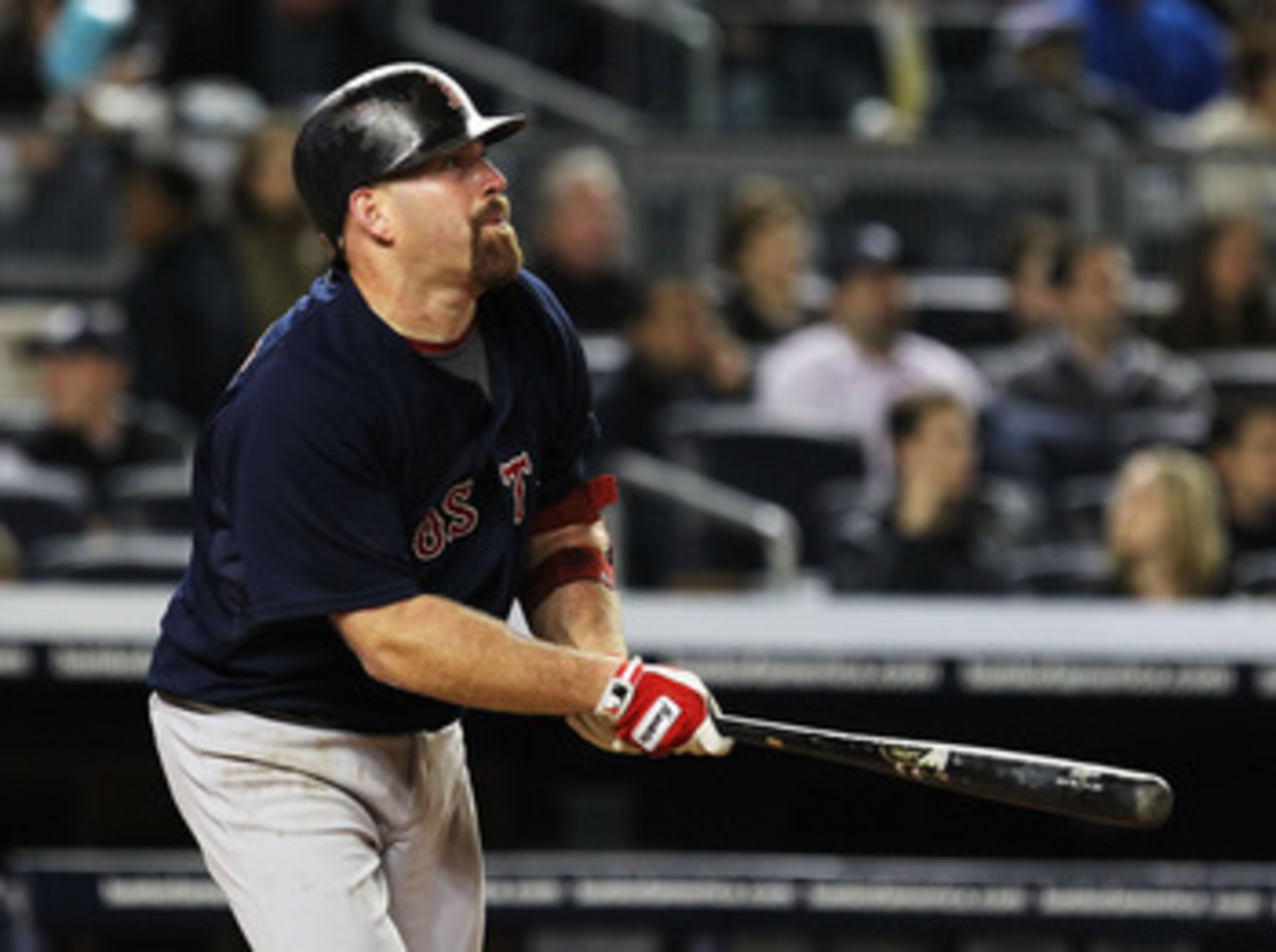 NEW YORK, NY - MAY 13: Kevin Youkilis #20 of the Boston Red Sox hits a two run home run against the New York yankees during their game on May 13, 2011 at Yankee Stadium in the Bronx borough of New York City. (Photo by Al Bello/Getty Images) NEW YORK, NY - MAY 13: Kevin Youkilis #20 of the Boston Red Sox hits a two run home run against the New York yankees during their game on May 13, 2011 at Yankee Stadium in the Bronx borough of New York City. (Photo by Al Bello/Getty Images)