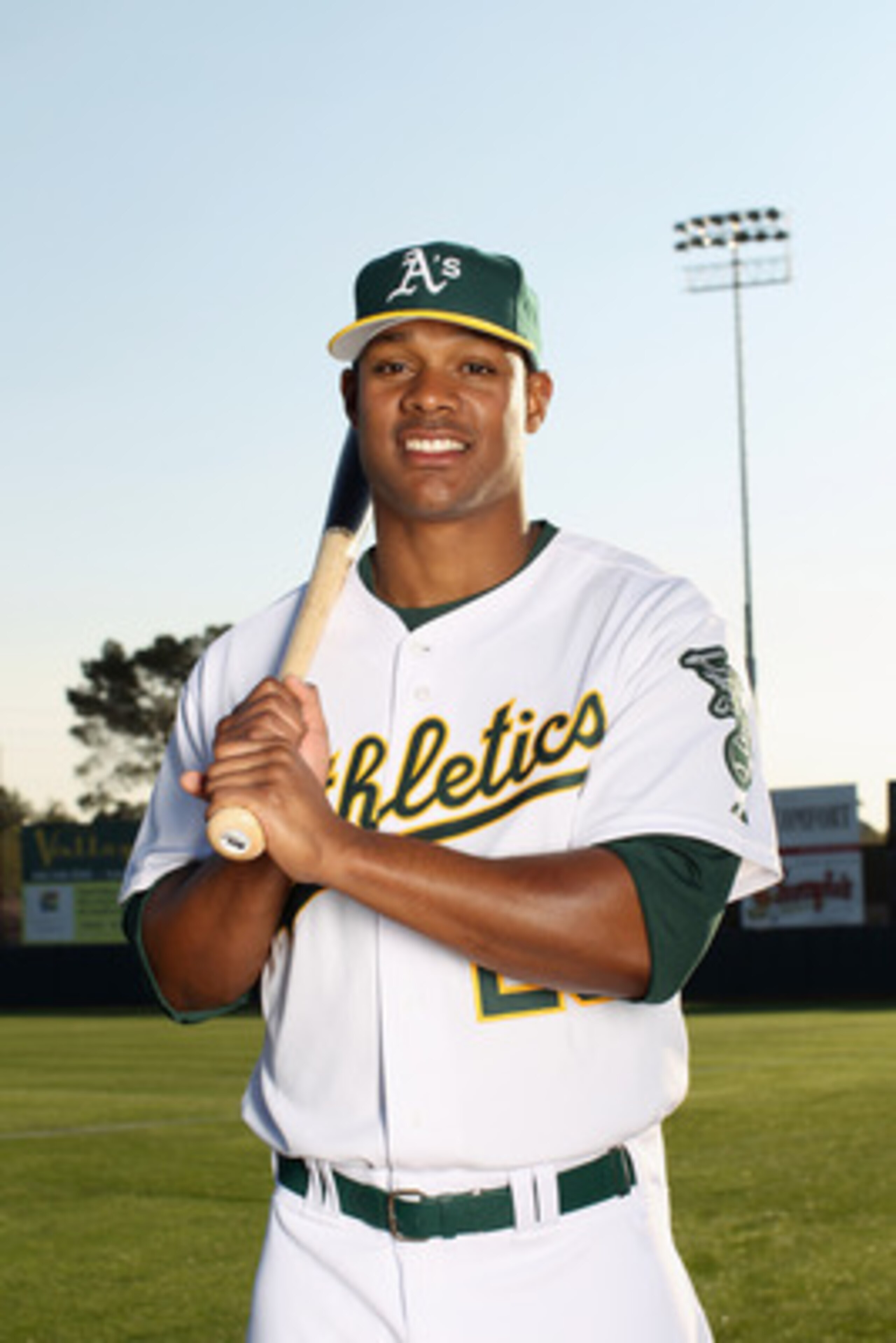 PHOENIX, AZ - FEBRUARY 24: Michael Taylor #23 of the Oakland Athletics poses for a portrait during media photo day at Phoenix Municipal Stadium on February 24, 2011 in Phoenix, Arizona. (Photo by Ezra Shaw/Getty Images) PHOENIX, AZ - FEBRUARY 24: Michael Taylor #23 of the Oakland Athletics poses for a portrait during media photo day at Phoenix Municipal Stadium on February 24, 2011 in Phoenix, Arizona. (Photo by Ezra Shaw/Getty Images)