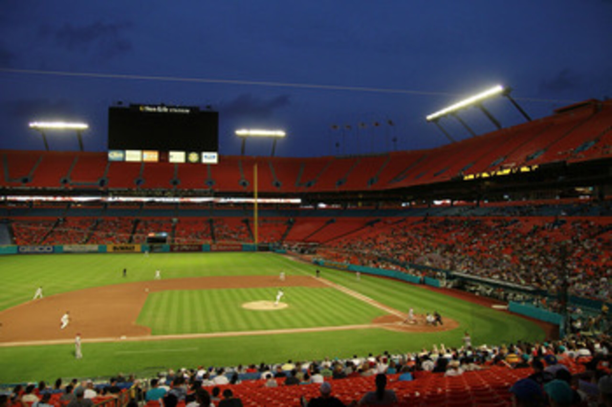 MIAMI GARDENS, FL - JUNE 11:  Fans watch the Arizona Diamondbacks play against the Florida Marlins at Sun Life Stadium on June 11, 2011 in Miami Gardens, Florida.  (Photo by Marc Serota/Getty Images)