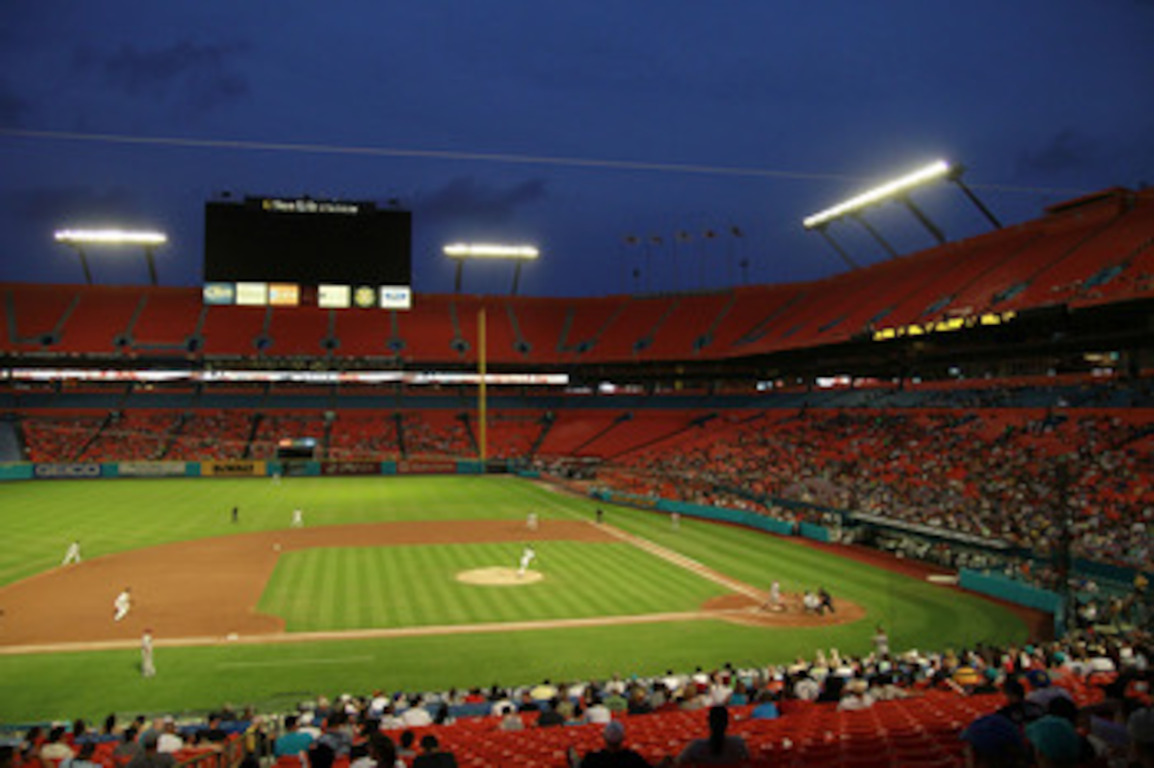MIAMI GARDENS, FL - JUNE 11:  Fans watch the Arizona Diamondbacks play against the Florida Marlins at Sun Life Stadium on June 11, 2011 in Miami Gardens, Florida.  (Photo by Marc Serota/Getty Images)