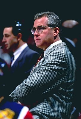 7 Feb 1997:  Florida Panthers head coach Doug MacLean looks on during a game against the New Jersey Devils at the Continental Airlines Arena in East Rutherford, New Jersey.  The game was a tie, 2-2. Mandatory Credit: Al Bello  /Allsport