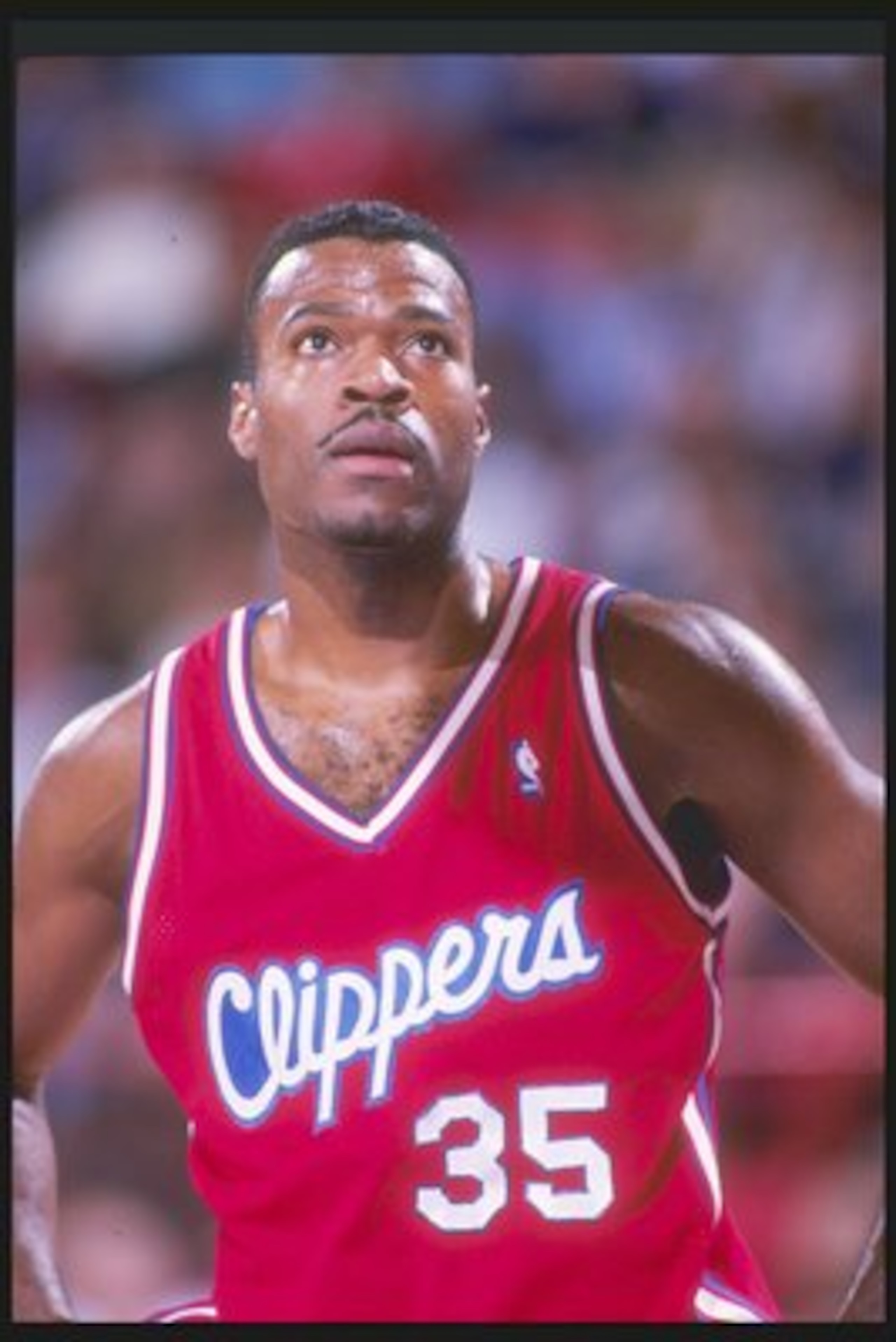 6 Dec 1991: Forward Loy Vaught of the Los Angeles Clippers stands on the court during a game against the Denver Nuggets at the McNichols Arena in Denver, Colorado.