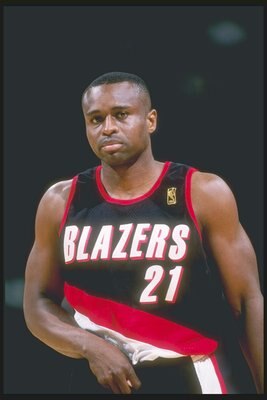 8 Apr 1997: Guard Rumeal Robinson of the Portland Trailblazers stands on the court during a game against the Dallas Mavericks at Reunion Arena in Dallas, Texas. The Mavericks won the game 87-82.