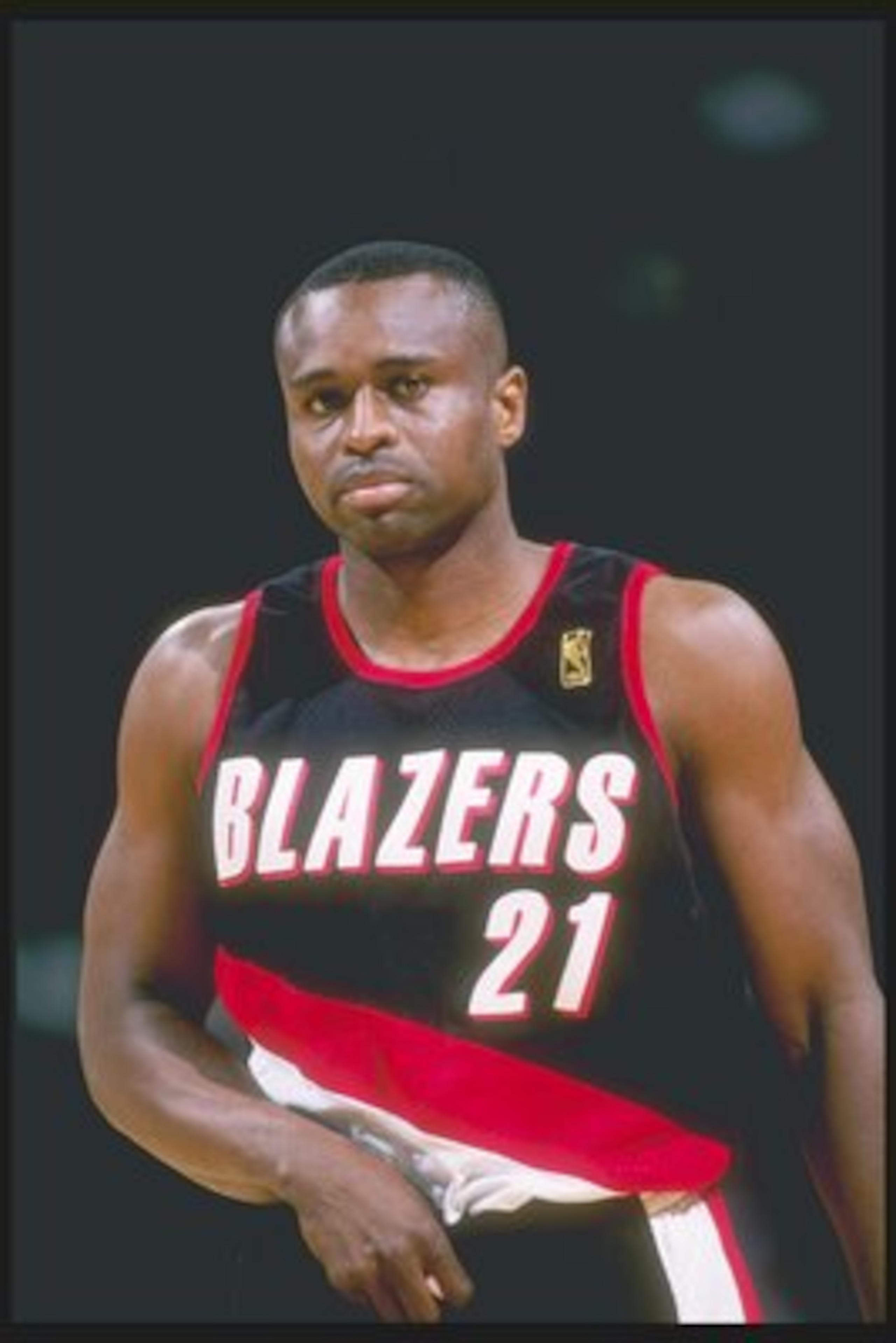 8 Apr 1997: Guard Rumeal Robinson of the Portland Trailblazers stands on the court during a game against the Dallas Mavericks at Reunion Arena in Dallas, Texas. The Mavericks won the game 87-82.