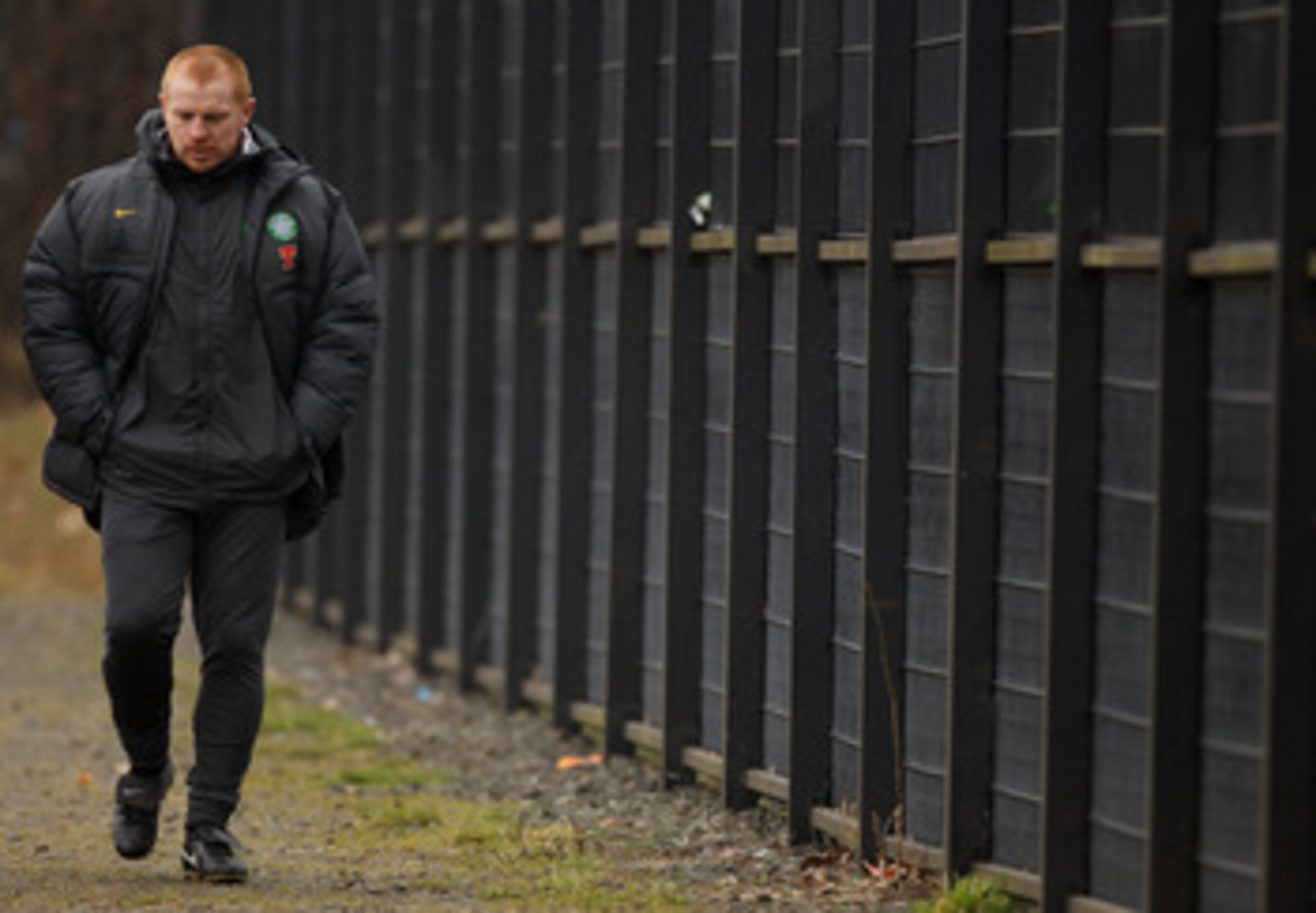 GLASGOW, SCOTLAND - MARCH 04:  Neil Lennon coach of Celtic arrives at the club's Barrowfield training ground on March 4, 2011 in Glasgow, Scotland. The club have accepted a reduced four-game touchline ban handed to Neil Lennon, following a successful appe