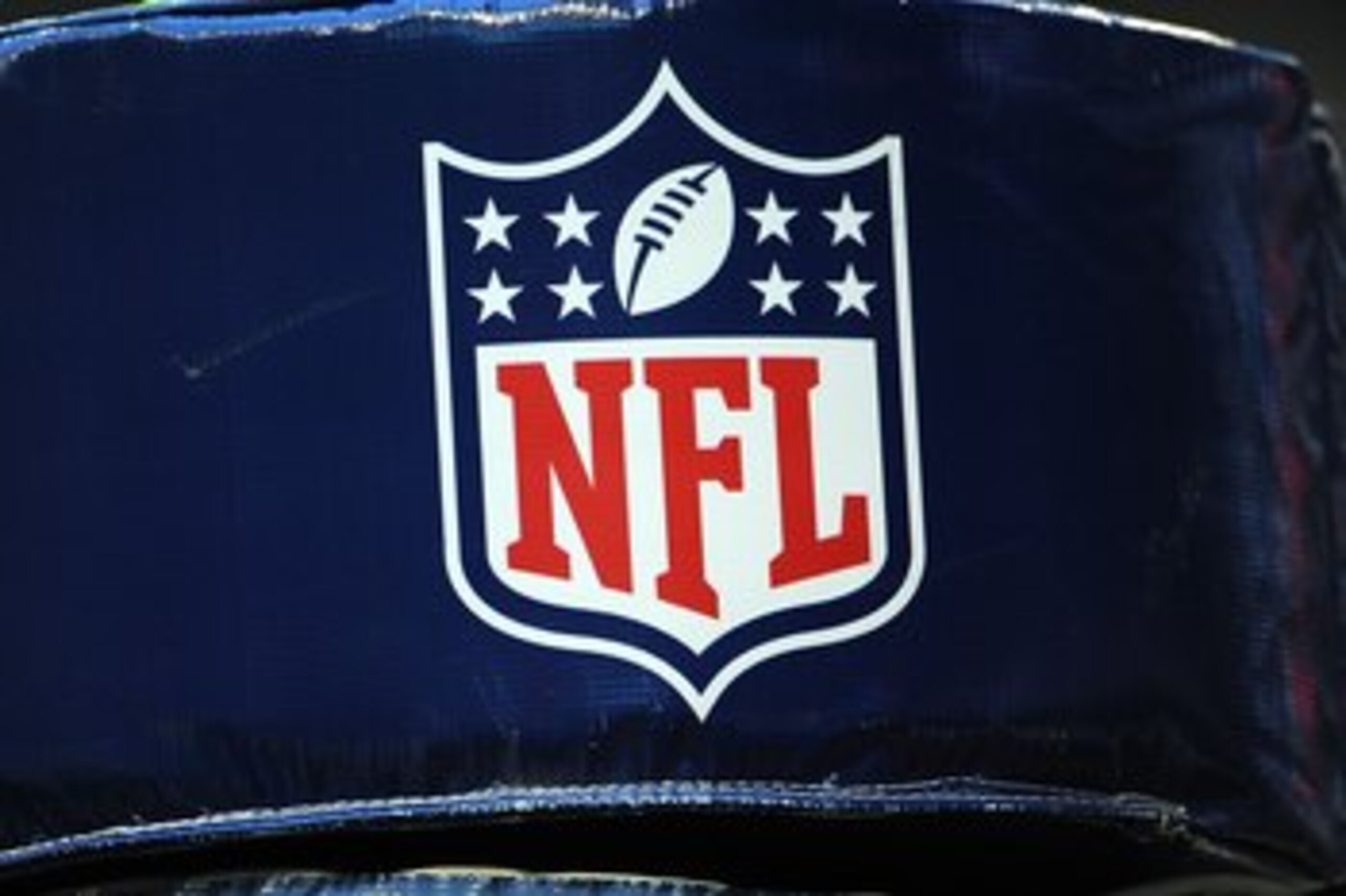 HOUSTON - NOVEMBER 09:  The NFL shield logo on the goal post during play between the Baltimore Ravens and the Houston Texans at Reliant Stadium on November 9, 2008 in Houston, Texas.  (Photo by Ronald Martinez/Getty Images)
