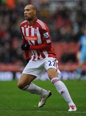STOKE ON TRENT, ENGLAND - FEBRUARY 05: John Carew of Stoke in action during the Barclays Premier League match between Stoke City and Sunderland at the Britannia Stadium on February 5, 2011 in Stoke on Trent, England.  (Photo by Michael Regan/Getty Images)