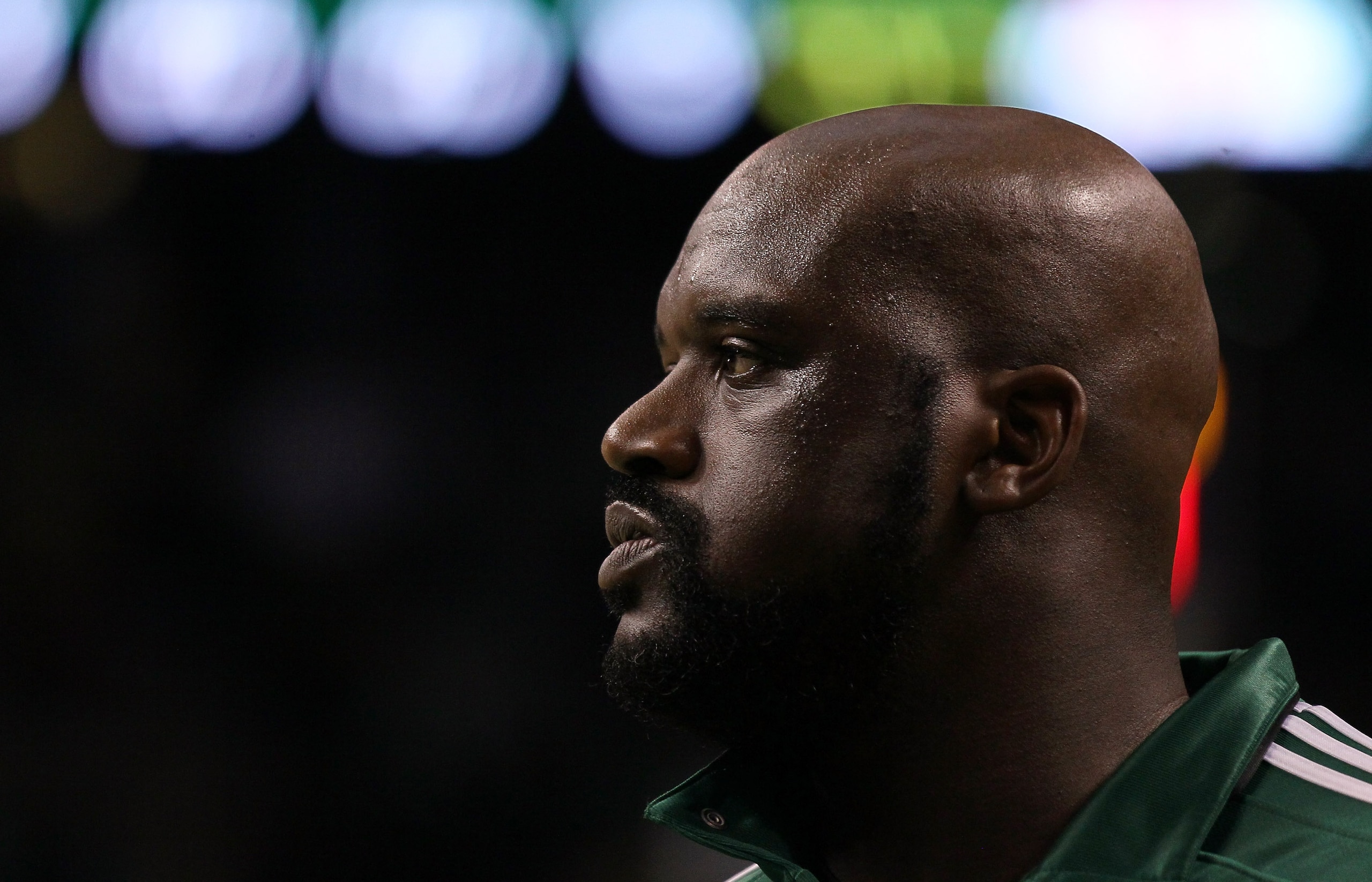 BOSTON, MA - MAY 07: Shaquille O'Neal #36 of the Boston Celtics warms up before Game Three of the Eastern Conference Semifinals in the 2011 NBA Playoffs on May 7, 2011 at the TD Garden in Boston, Massachusetts. NOTE TO USER: User expressly acknowledges a BOSTON, MA - MAY 07: Shaquille O'Neal #36 of the Boston Celtics warms up before Game Three of the Eastern Conference Semifinals in the 2011 NBA Playoffs on May 7, 2011 at the TD Garden in Boston, Massachusetts. NOTE TO USER: User expressly acknowledges a