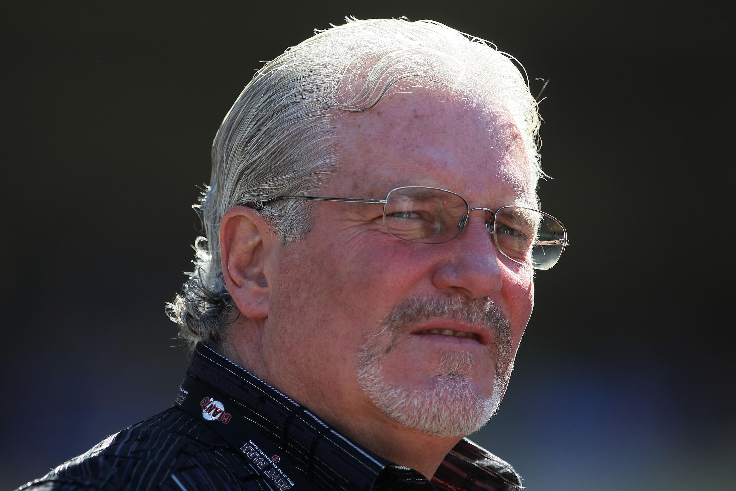 LOS ANGELES, CA - MARCH 31:  San Francisco Giants general manager Brian Sabean looks on prior to the start of the game against the Los Angeles Dodgers on Opening Day at Dodger Stadium on March 31, 2011 in Los Angeles, California.  (Photo by Jeff Gross/Get