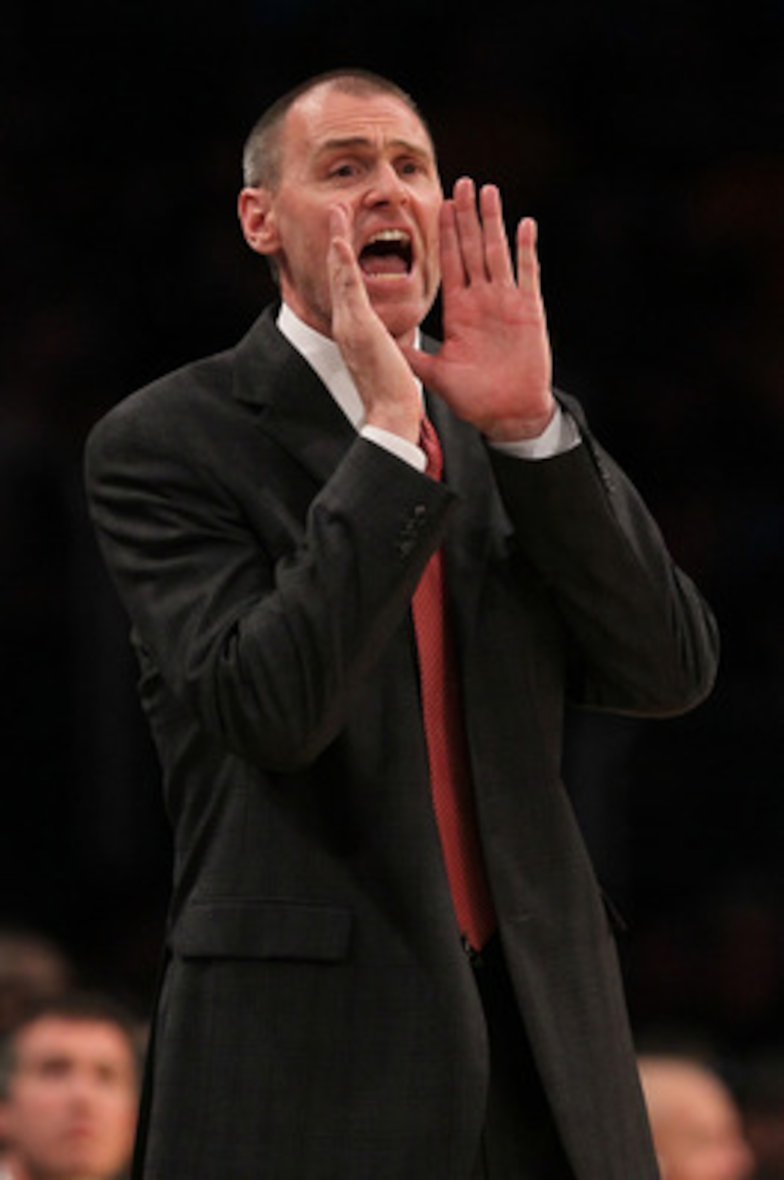 LOS ANGELES, CA - MAY 04:  Head coach Rick Carlisle of the Dallas Mavericks reacts in the second half while taking on the Los Angeles Lakers in Game Two of the Western Conference Semifinals in the 2011 NBA Playoffs at Staples Center on May 4, 2011 in Los
