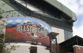 PHOENIX, AZ - APRIL 08:  General view outside of Chase Field before the Major League Baseball home opening game between the Cincinnati Reds and the Arizona Diamondbacks on April 8, 2011 in Phoenix, Arizona. The Diamondbacks defeated the Reds 13-2.  (Photo