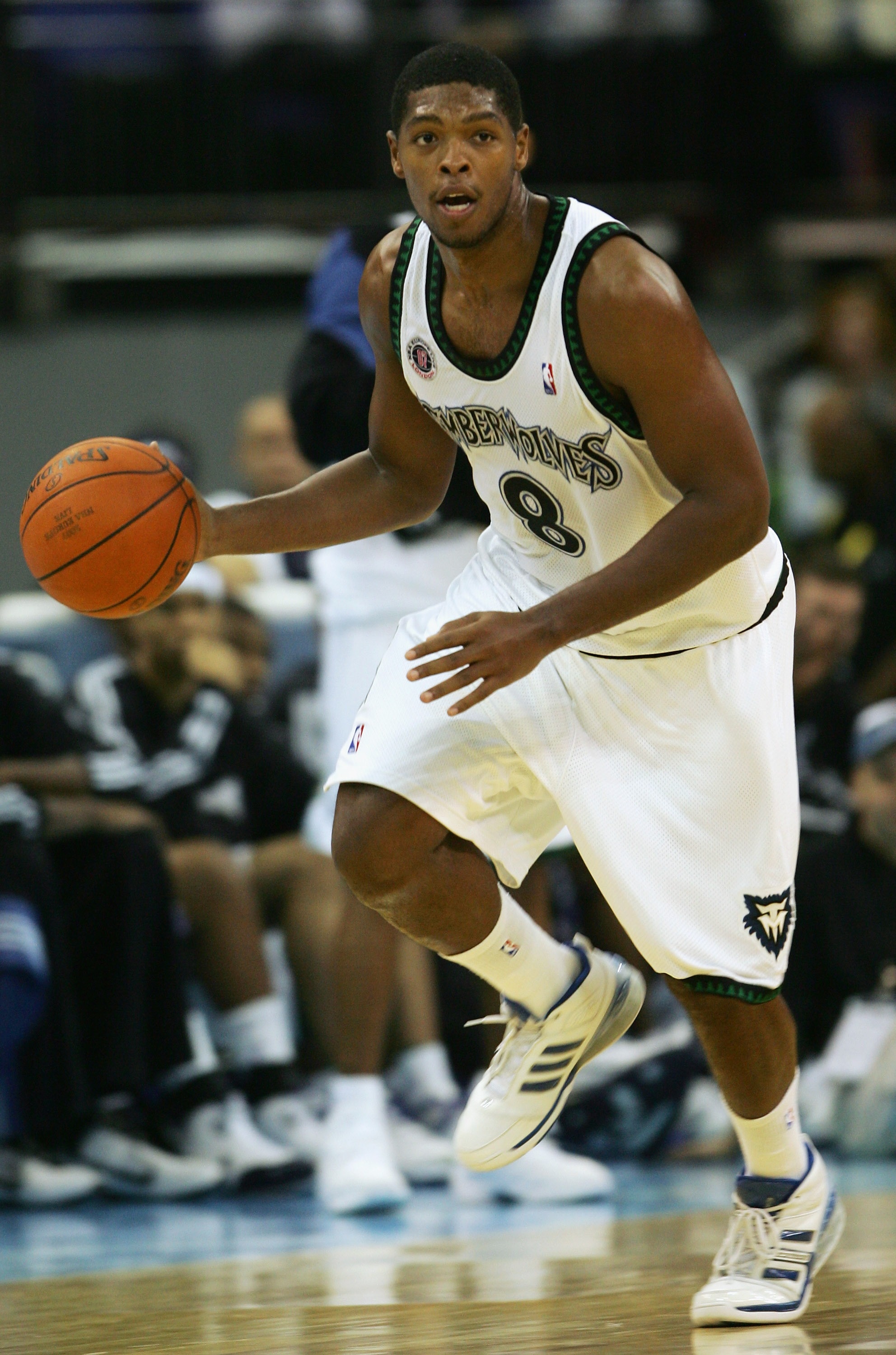 LONDON - OCTOBER 10:  Ryan Gomes of Minnesota runs with the ball during NBA Europe Live 2007 Tour match between the Boston Celtics and the Minnesota Timberwolves at the O2 Arena on October 10, 2007 in London, England.  NOTE TO USER: User expressly acknowl
