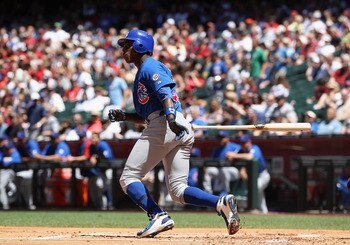 PHOENIX, AZ - MAY 01:  Alfonso Soriano #12 of the Chicago Cubs bats against the Arizona Diamondbacks during the Major League Baseball game at Chase Field on May 1, 2011 in Phoenix, Arizona.  The Diamondbacks defeated the Cubs 4-3.  (Photo by Christian Pet