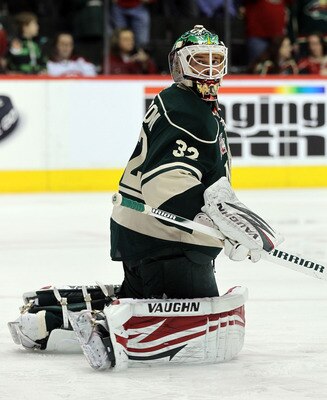 ST PAUL, MN - MARCH 22:  Niklas Backstrom #32 of the Minnesota Wild skates in warmups prior to the game against the Toronto Maple Leafs at the Xcel Energy Center on March 22, 2011 in St Paul, Minnesota.  (Photo by Bruce Bennett/Getty Images)