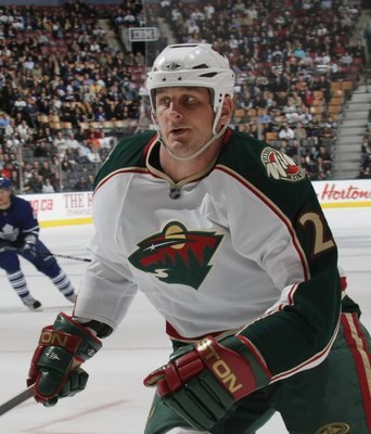 TORONTO, ON - NOVEMBER 10: Derek Boogaard #24 of the Minnesota Wild skates against the Toronto Maple Leafs at the Air Canada Centre on November 10, 2009 in Toronto, Canada. (Photo by Bruce Bennett/Getty Images)
